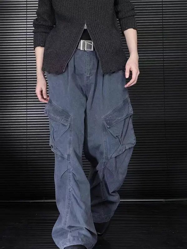 Japanese Brand VIBE Vintage washed baggy straight pleated cargo trousers Size US 32 / EU 48 - 5 Thumbnail