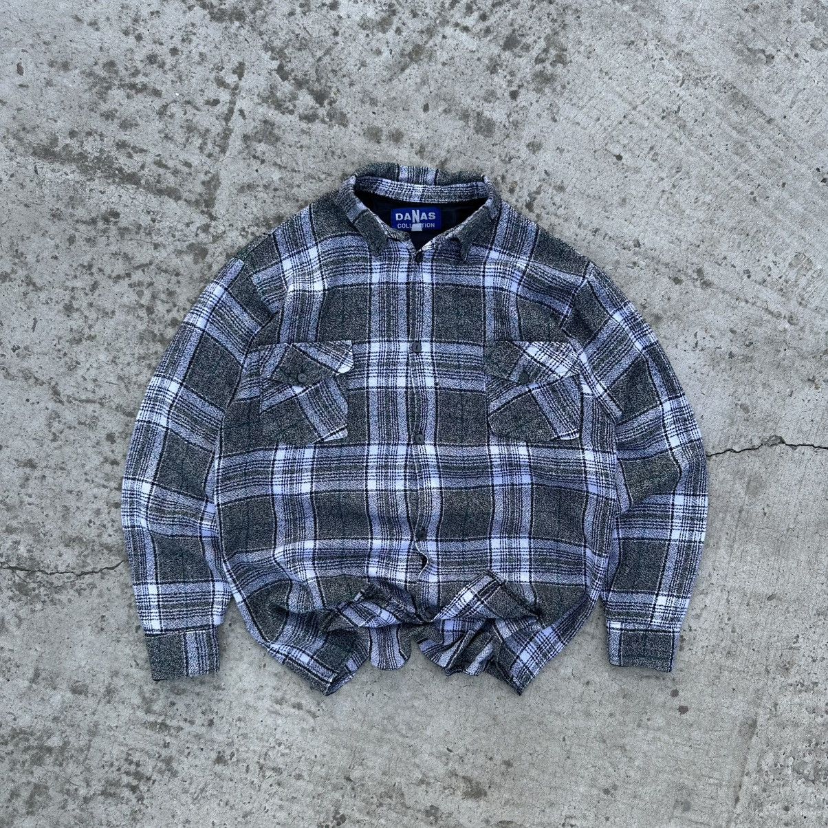 Flannel Vintage Wester Style Checked Shirt Button Up Y2K Cowboy 00s Size US XL / EU 56 / 4 - 1 Thumbnail