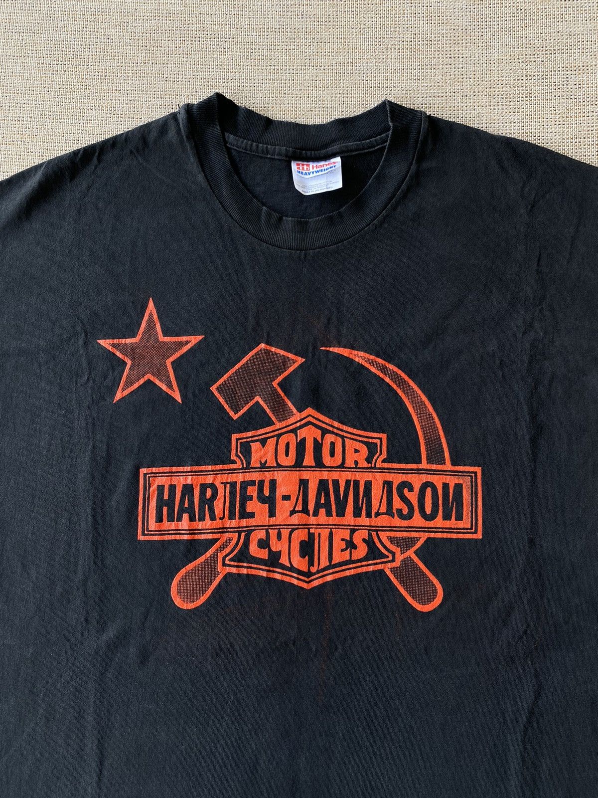 image of 90's Harley Davidson Of Russia in Black, Men's (Size XL)