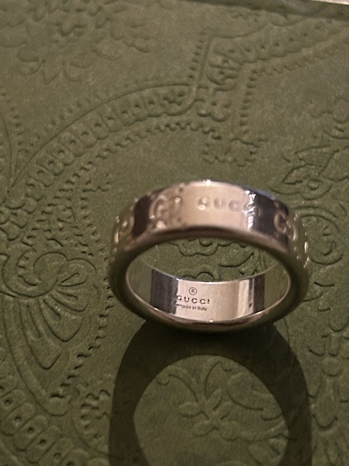 Gucci Gucci Signature GG Wide Logo Ring AG 925 814720 Size ONE SIZE - 5 Thumbnail
