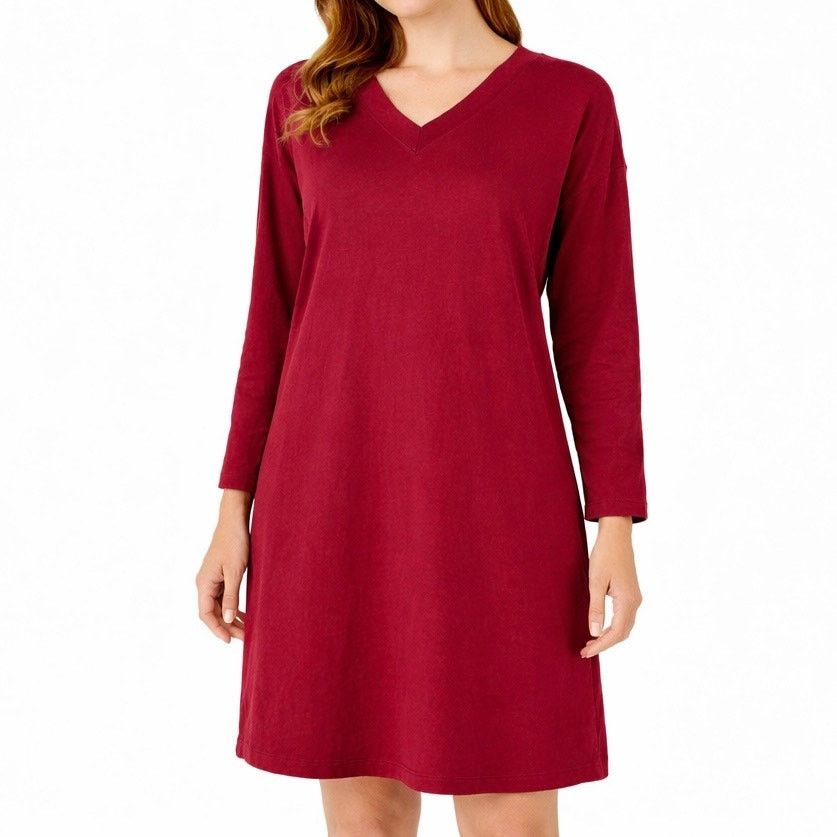 Eileen Fisher Viscose Jersey Knee Length Dress Pockets XS - krearack.com