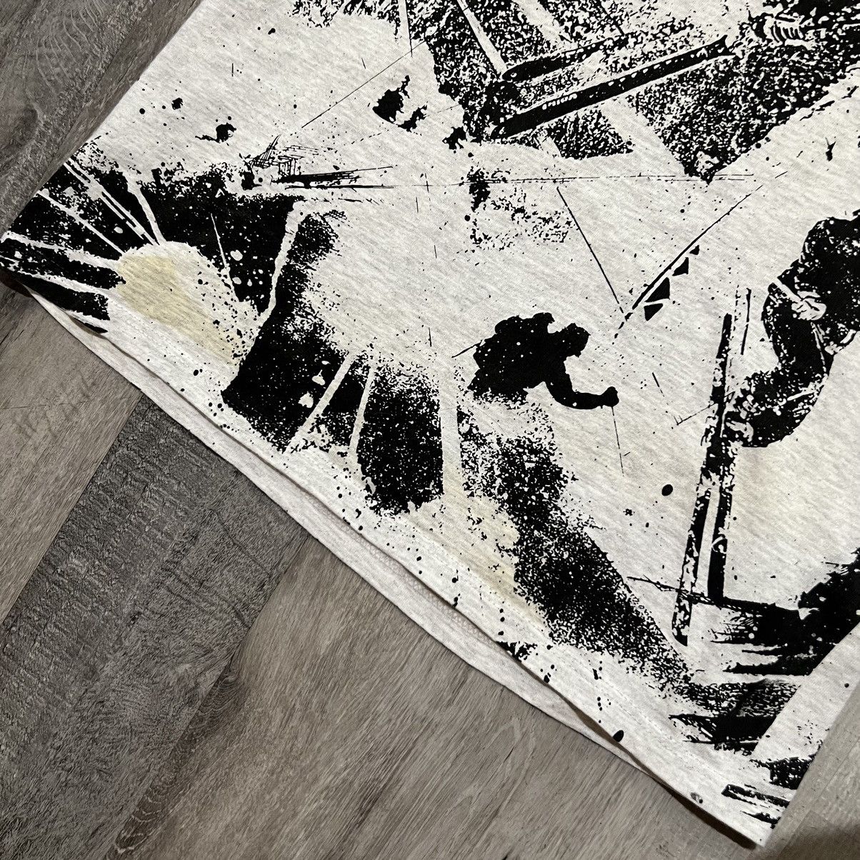 Jerzees × Vintage VTG Abstract Ski All Over Print Grey AOP Skiing Shirt Size US S / EU 44-46 / 1 - 4 Thumbnail