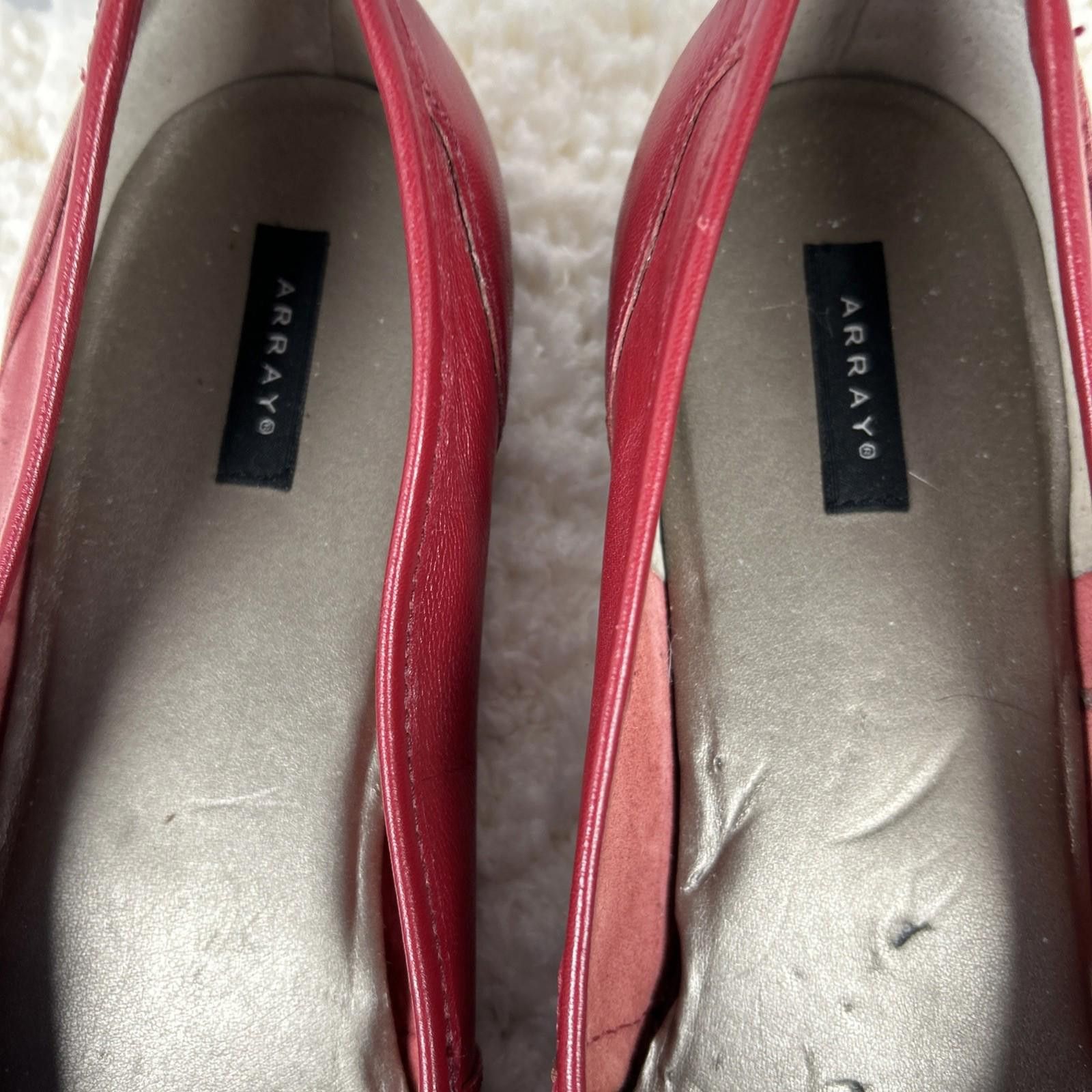 Other Array Freedom Women's Sz10.5 Leather Slip-On Shoe Chili Red Size US 10 / IT 40 - 9 Thumbnail