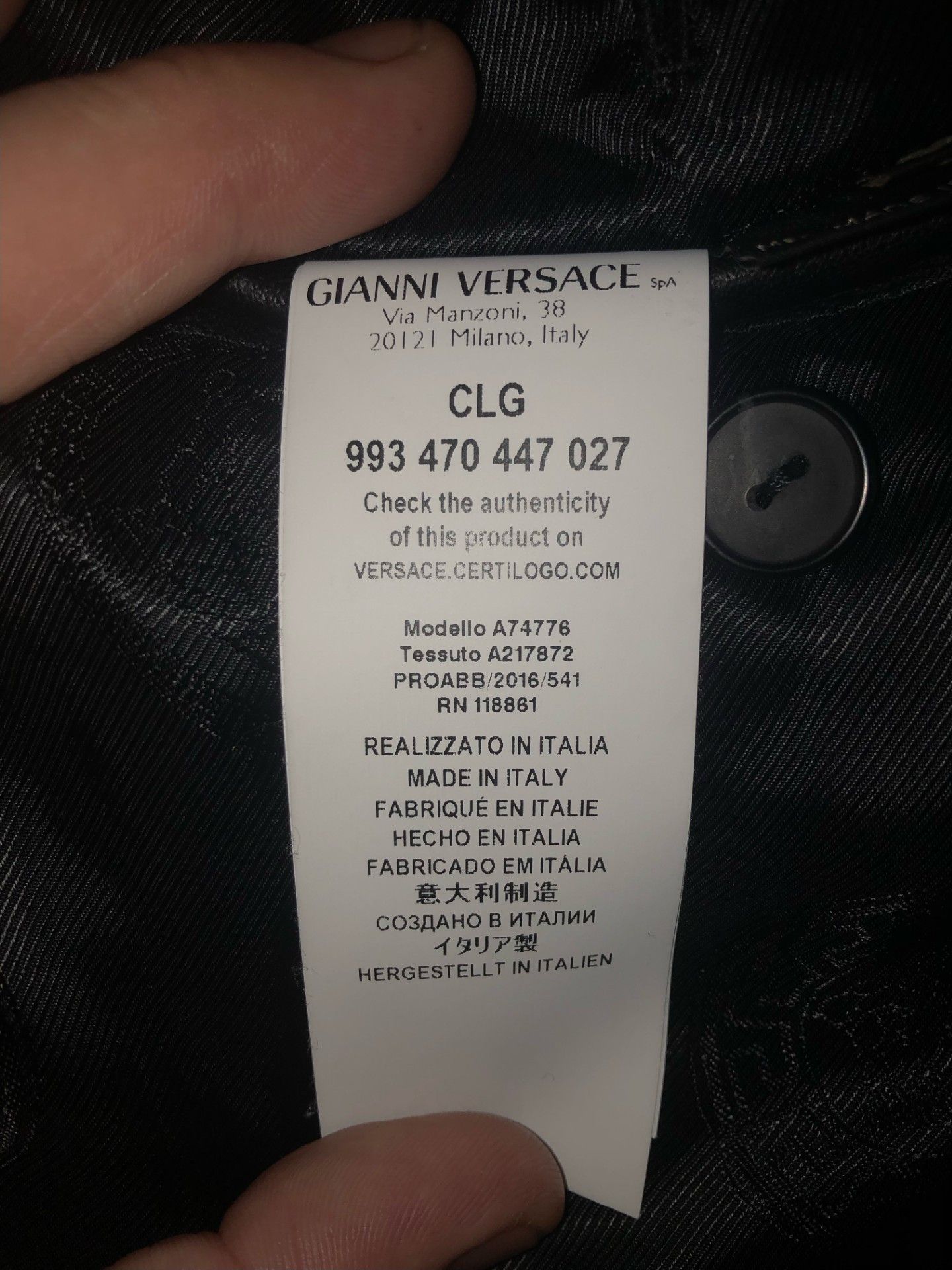 Versace Wool/Leather Biker Coat Size US S / EU 44-46 / 1 - 3 Thumbnail