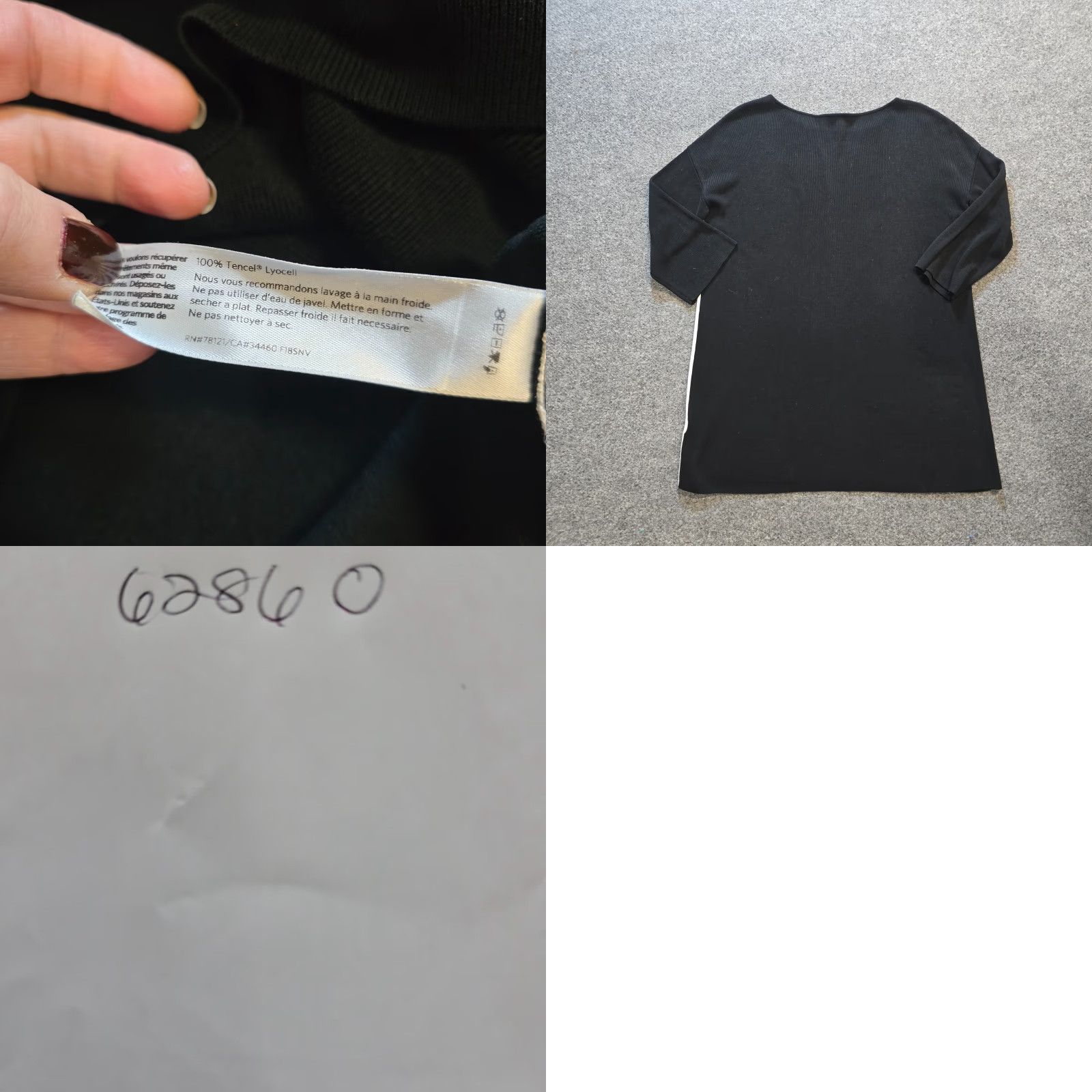 Eileen Fisher Eileen Fisher Sweater Womens Size Small Black Colorblock Knit Boxy Casual Career Ladies Pullover Long Sleeve V-Neck Size S / US 4 / IT 40 - 8 Thumbnail