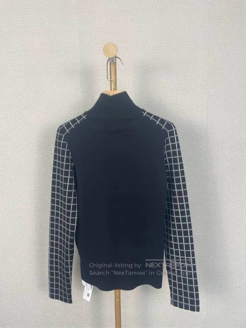 Hermes Hermes Black and white checkered high-necked cashmere knit Size XS / US 0-2 / IT 36-38 - 2 Thumbnail