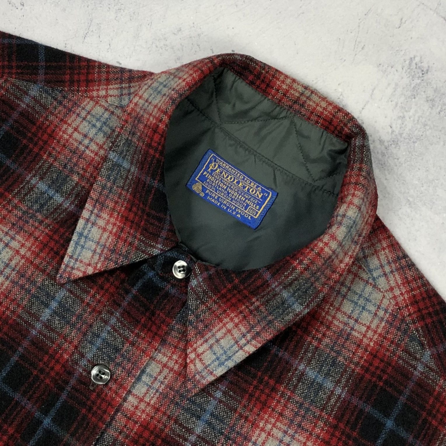 Pendleton Vintage Pendleton Flannel Plaid USA Pure Virgin Wool Shirt Size US L / EU 52-54 / 3 - 3 Thumbnail