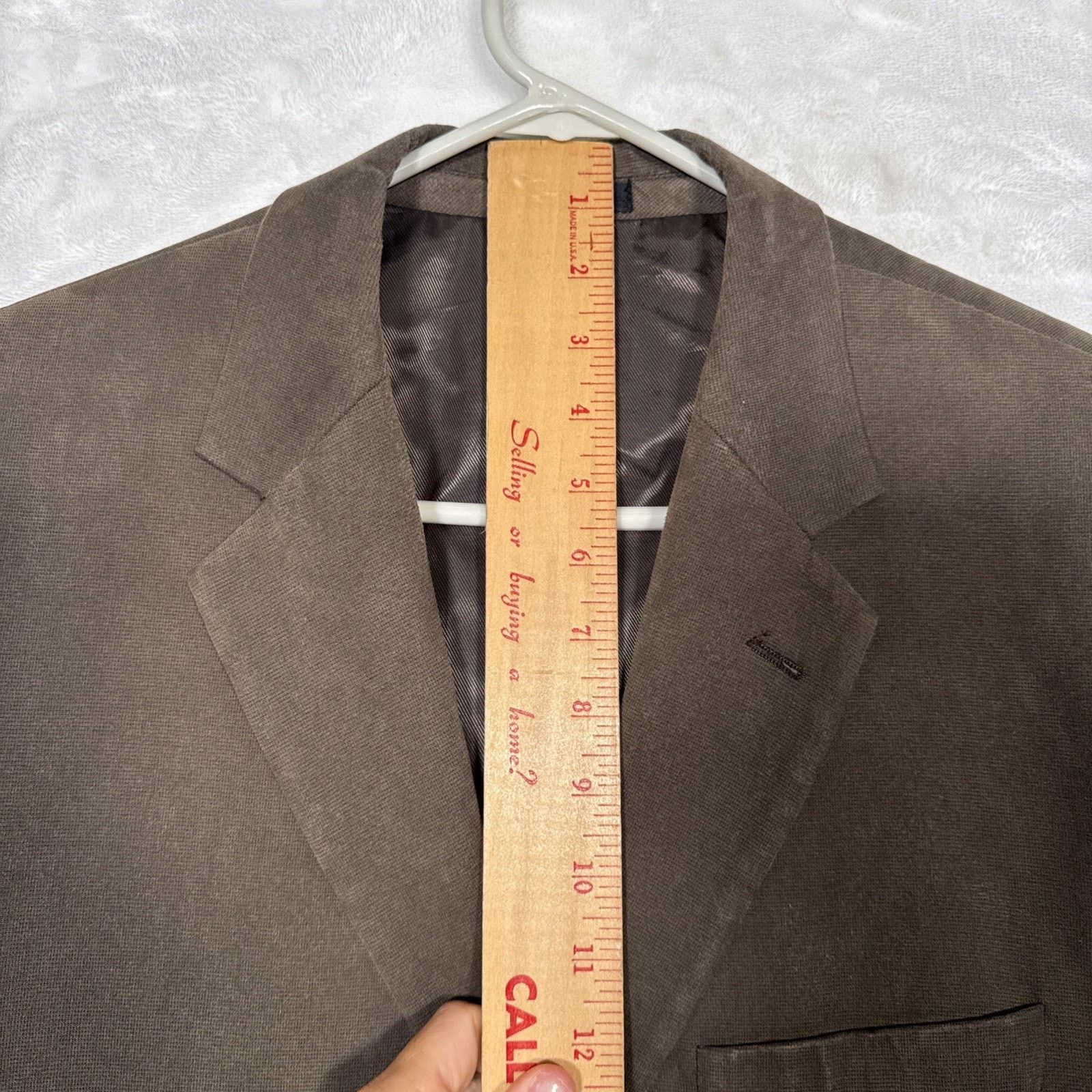 Andrew Fezza 42L - ANDREW FEZZA Lt Brown POLYESTER BLAZER SPORT Size 42L - 7 Thumbnail