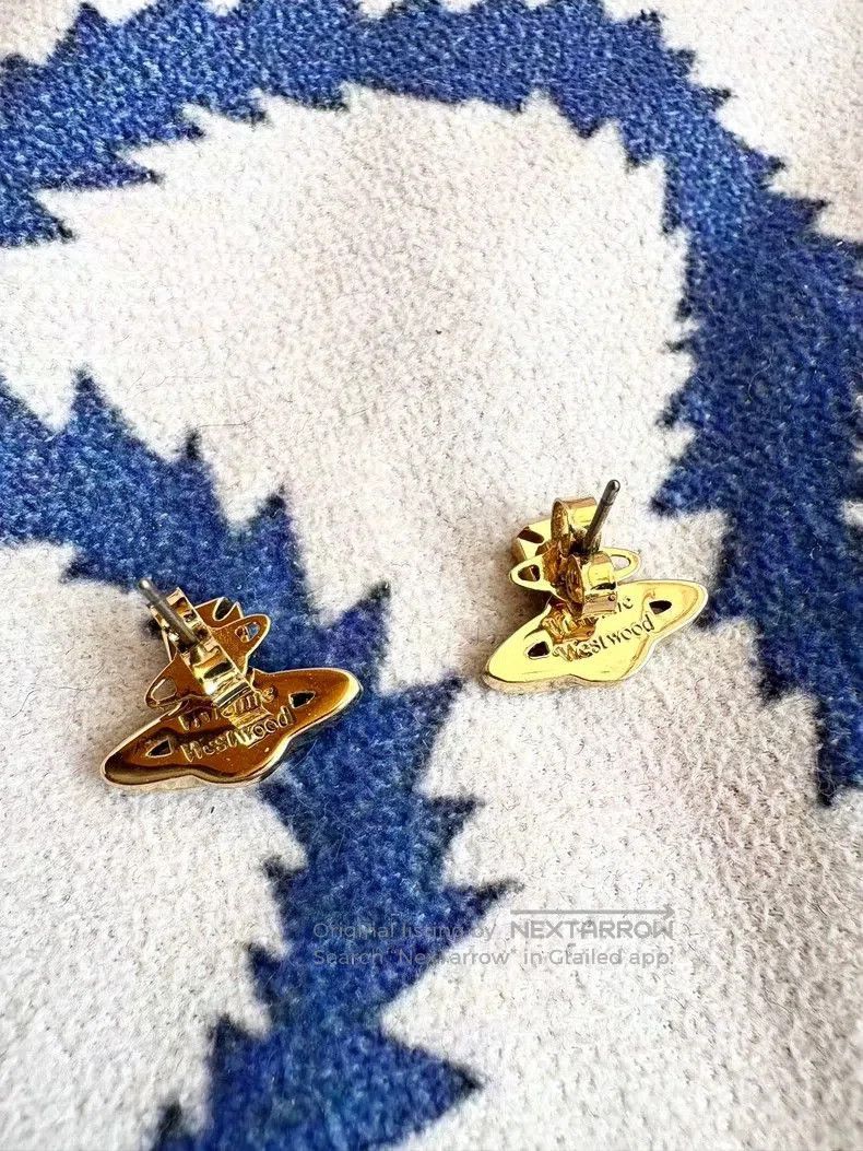 Vivienne Westwood Vivienne Westwood Red Gold Saturn Earrings. Size ONE SIZE - 5 Thumbnail