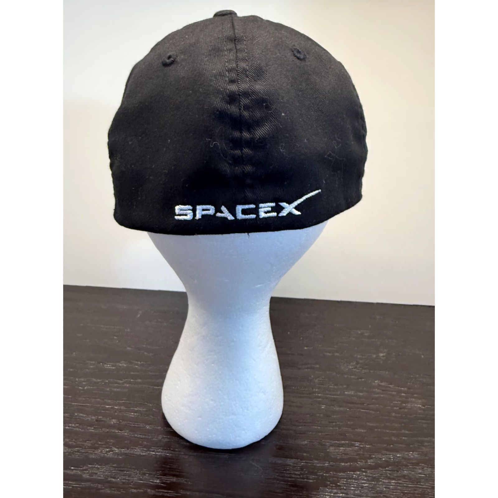 Vintage SpaceX Dragon Hat Cap Fitted Mens Small Medium Black Flexfit Embroidered Size ONE SIZE - 4 Thumbnail