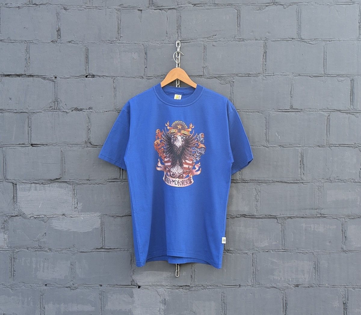 Indian Motorcycle Indian Motorcycle Moving Blue T-shirt Vintage USA Classic Size US XL / EU 56 / 4 - 1 Thumbnail