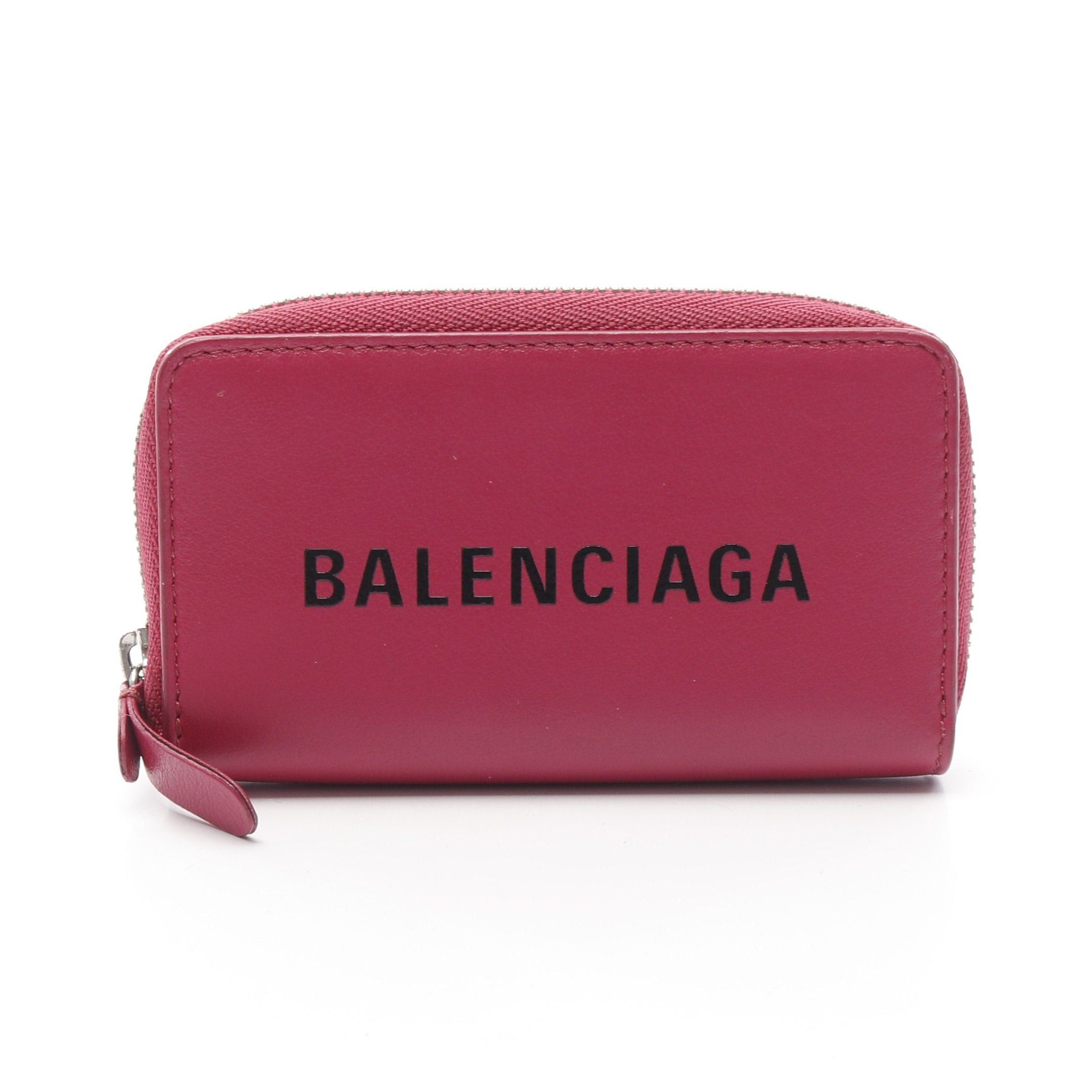 Balenciaga Balenciaga Everyday Coin Purse Leather Pink Purple Size ONE SIZE - 1 Thumbnail