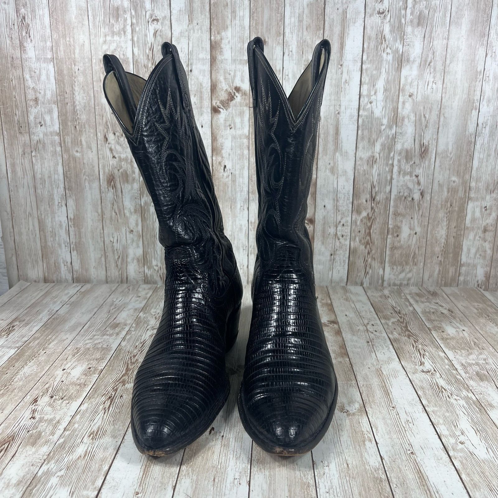 Tony Lama tony lama vintage lizard skin leather cowboy boots Mens 10 Size US 10 / EU 43 - 4 Thumbnail