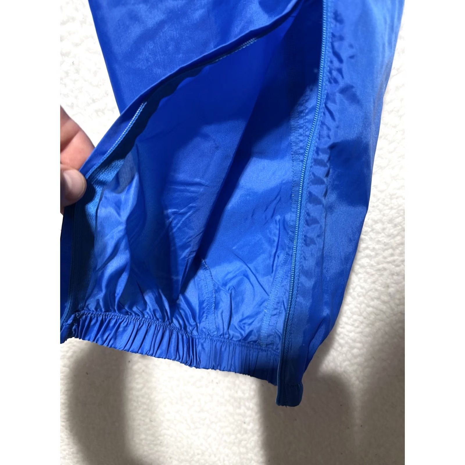 Nike VINTAGE Nike Track Pants Men L Blue Nylon Lightweight 80s Windbreaker Zip Pants Mens Size US 33 - 5 Thumbnail