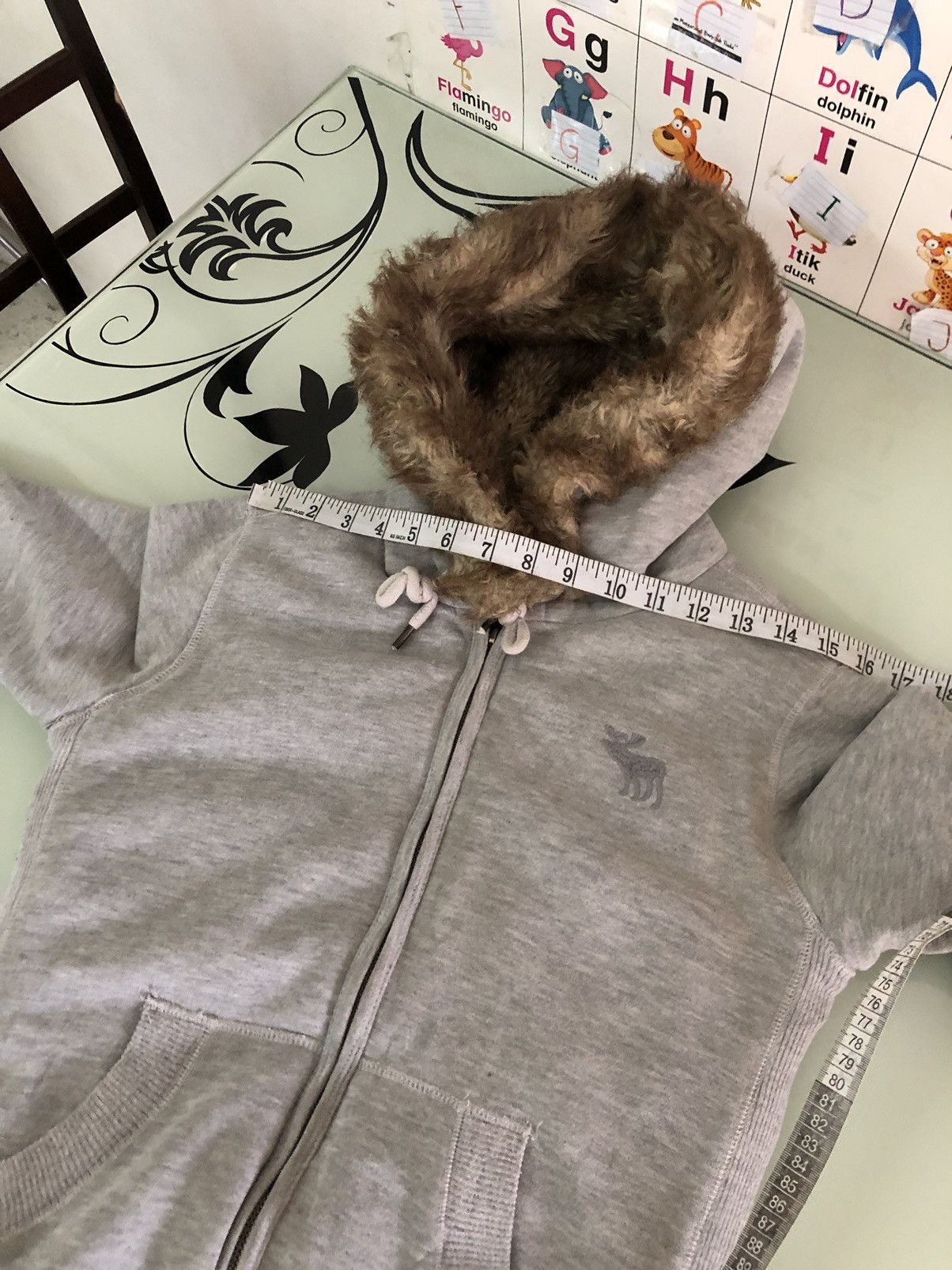 Abercrombie & Fitch Winter Punk Style Abercrombie Fur Sweat Crop Zipper Hoodie Size M / US 6-8 / IT 42-44 - 16 Thumbnail
