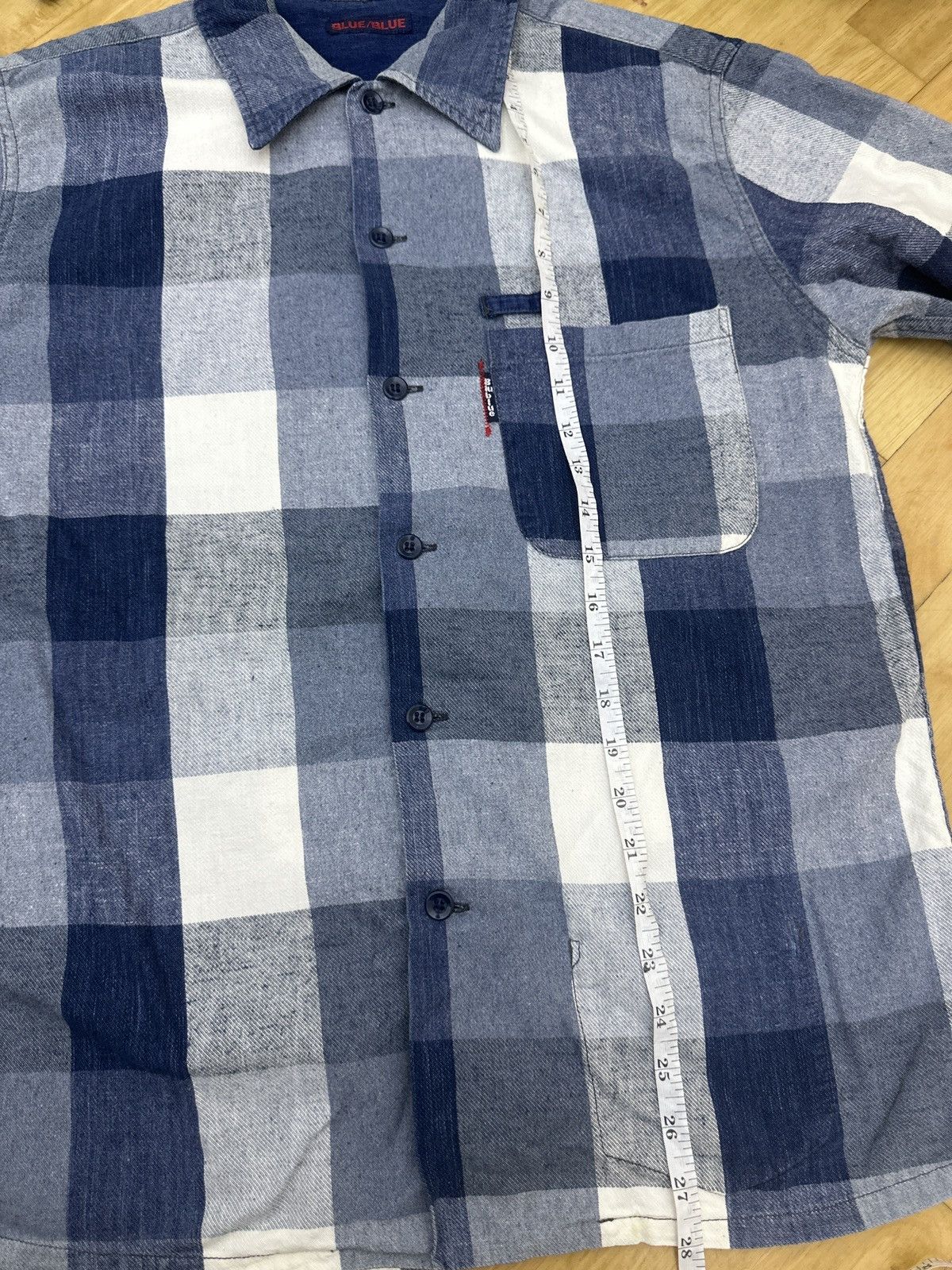 Blue Blue Japan Blue/Blue Indigo Plaid Workwear Shirt Size US M / EU 48-50 / 2 - 12 Thumbnail