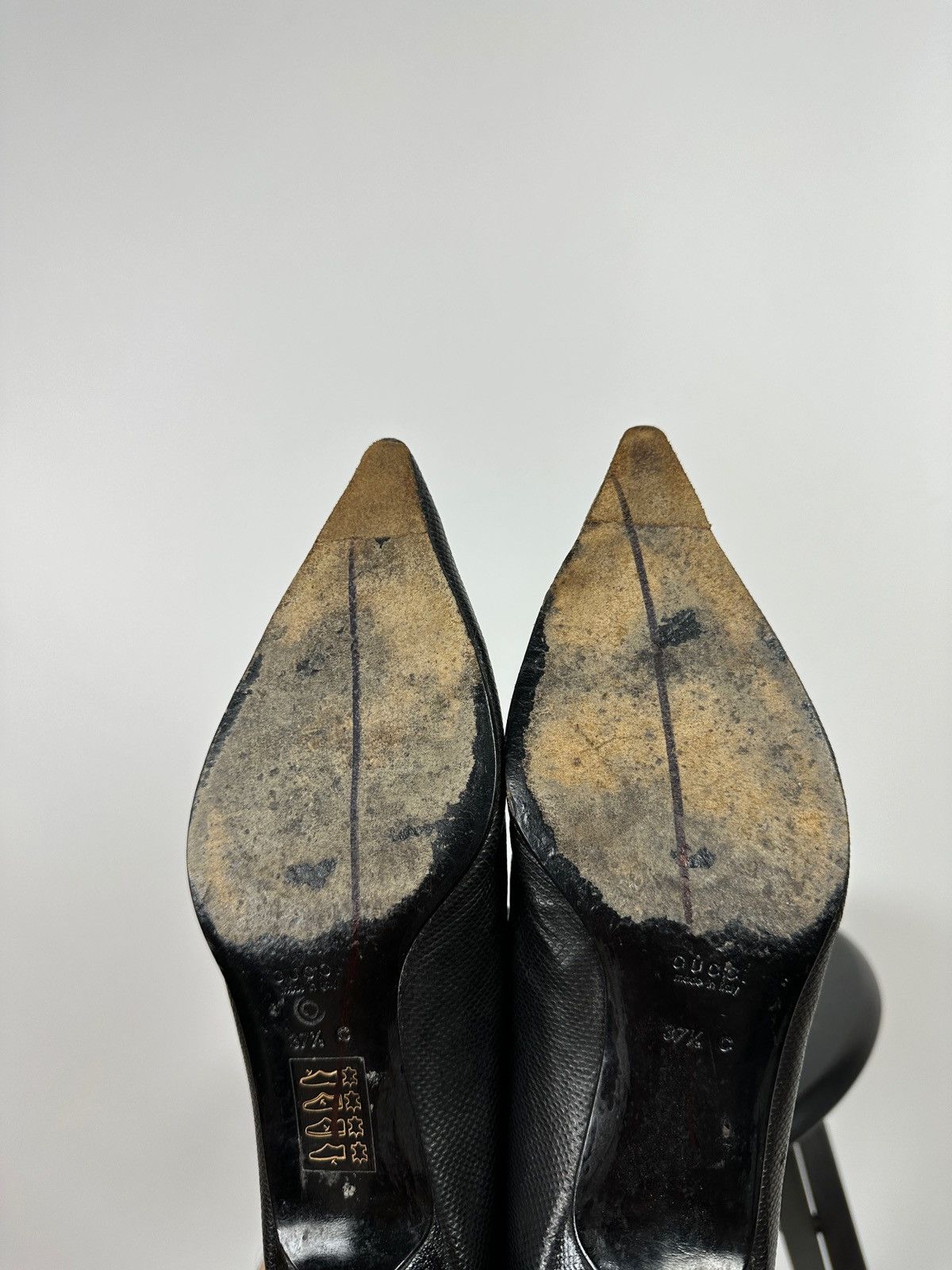 Gucci Vintage Gucci Tom Ford Black Leather Heels Size US 7.5 / IT 37.5 - 20 Thumbnail