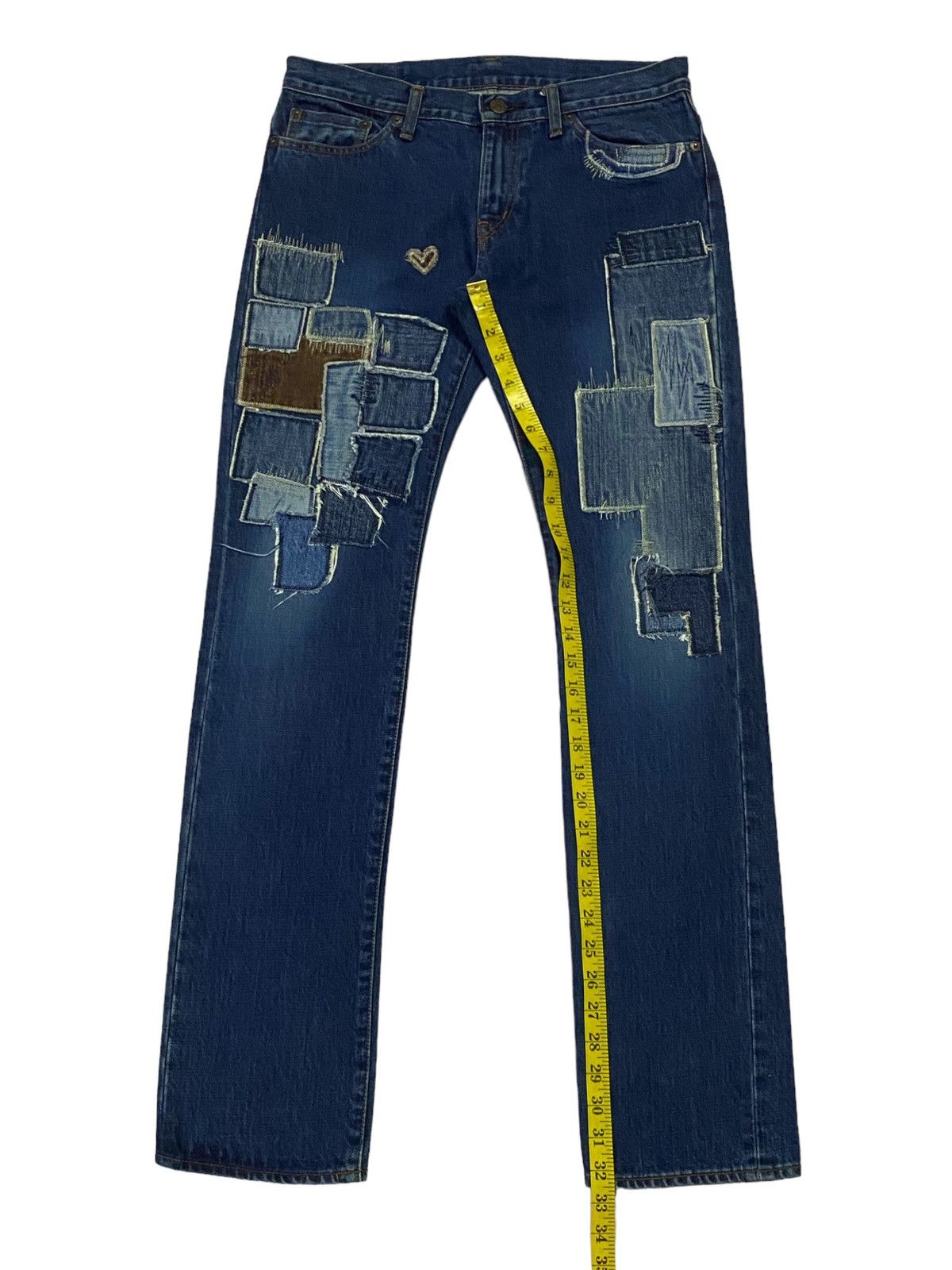 Hysteric Glamour × Japanese Brand Hysteric Glamour Patchwork Denim Pants Size US 30 / EU 46 - 7 Thumbnail