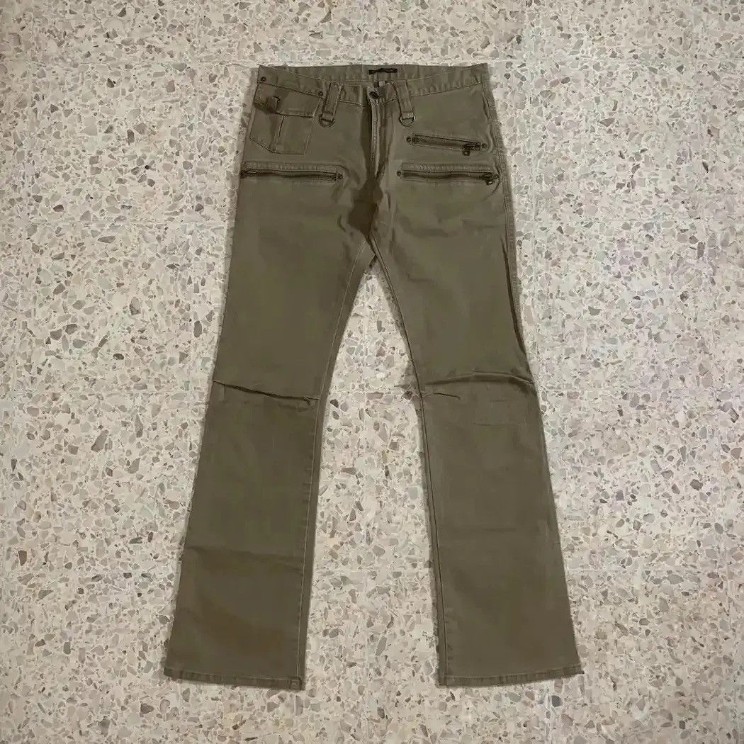 20471120 FLARES💥BLUE WAY 32x33 TROUSERS DUCKCANVAS MULTIZIPPER PANTS Size US 32 / EU 48 - 3 Thumbnail