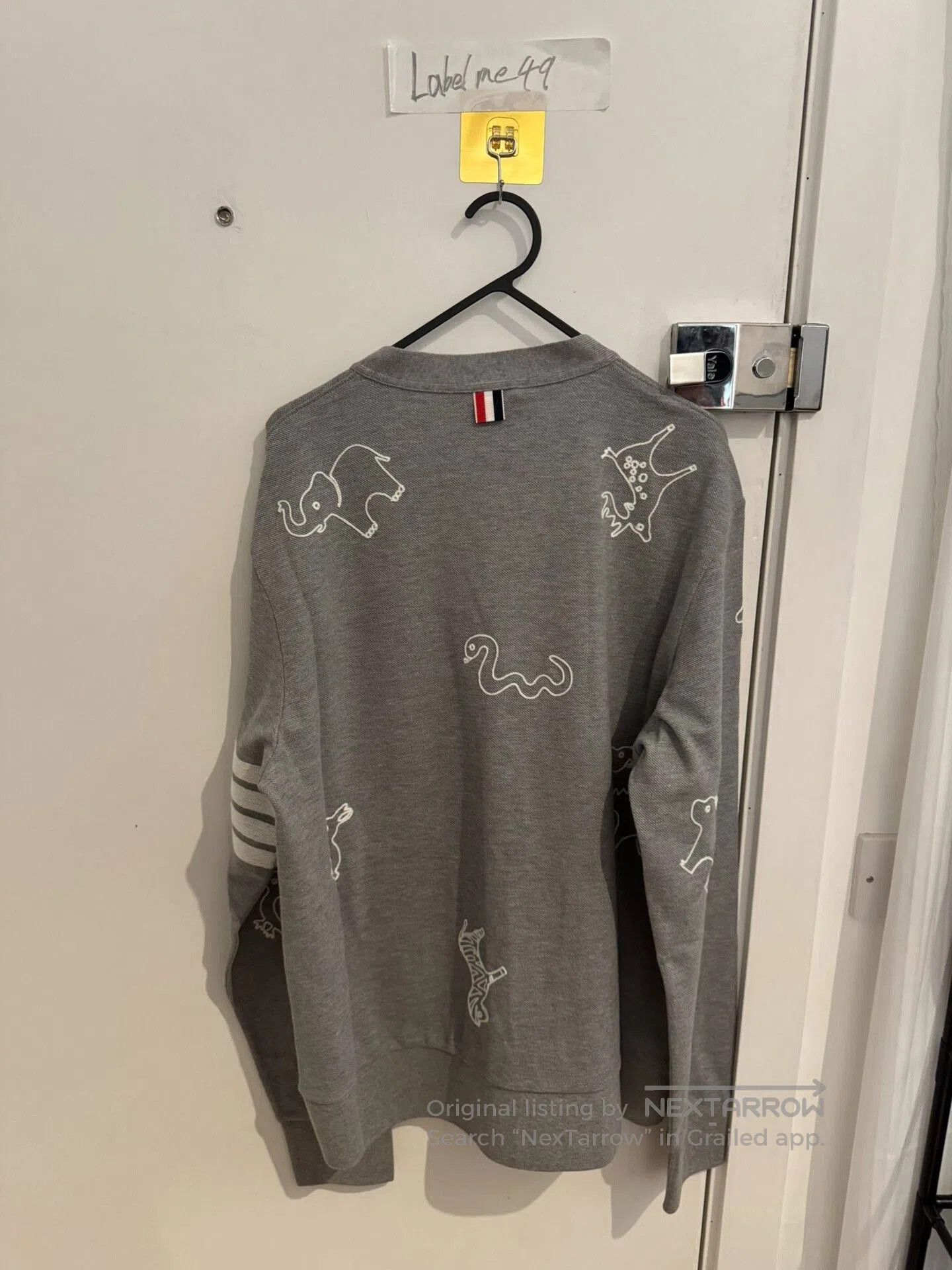 Thom Browne thom browne gray cardigan with animal designs. Size US M / EU 48-50 / 2 - 3 Thumbnail