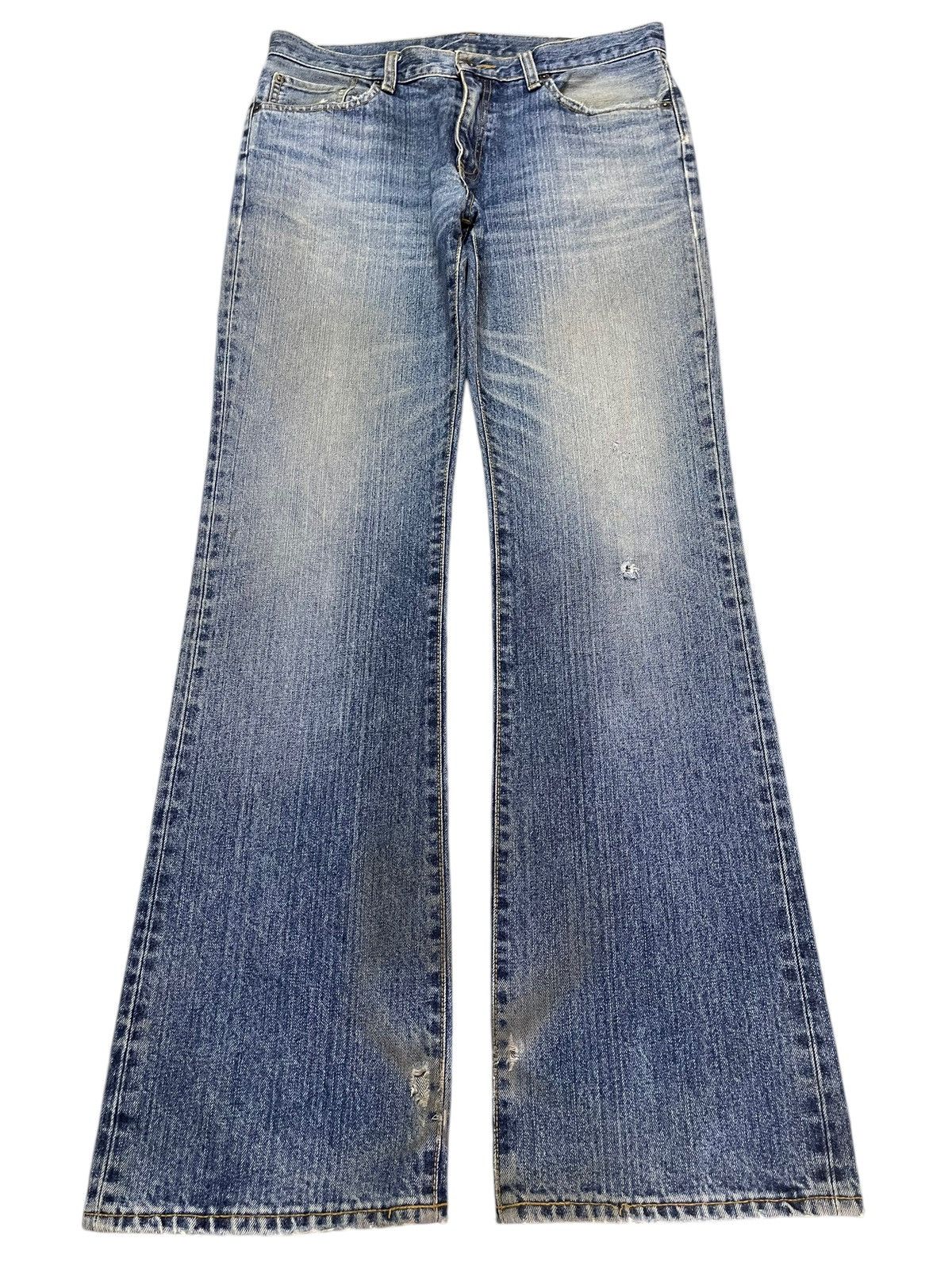 Uniqlo Vintage Japanese Uniqlo Blue Faded Wash Style Bootcut Jeans Size US 34 / EU 50 - 1 Thumbnail