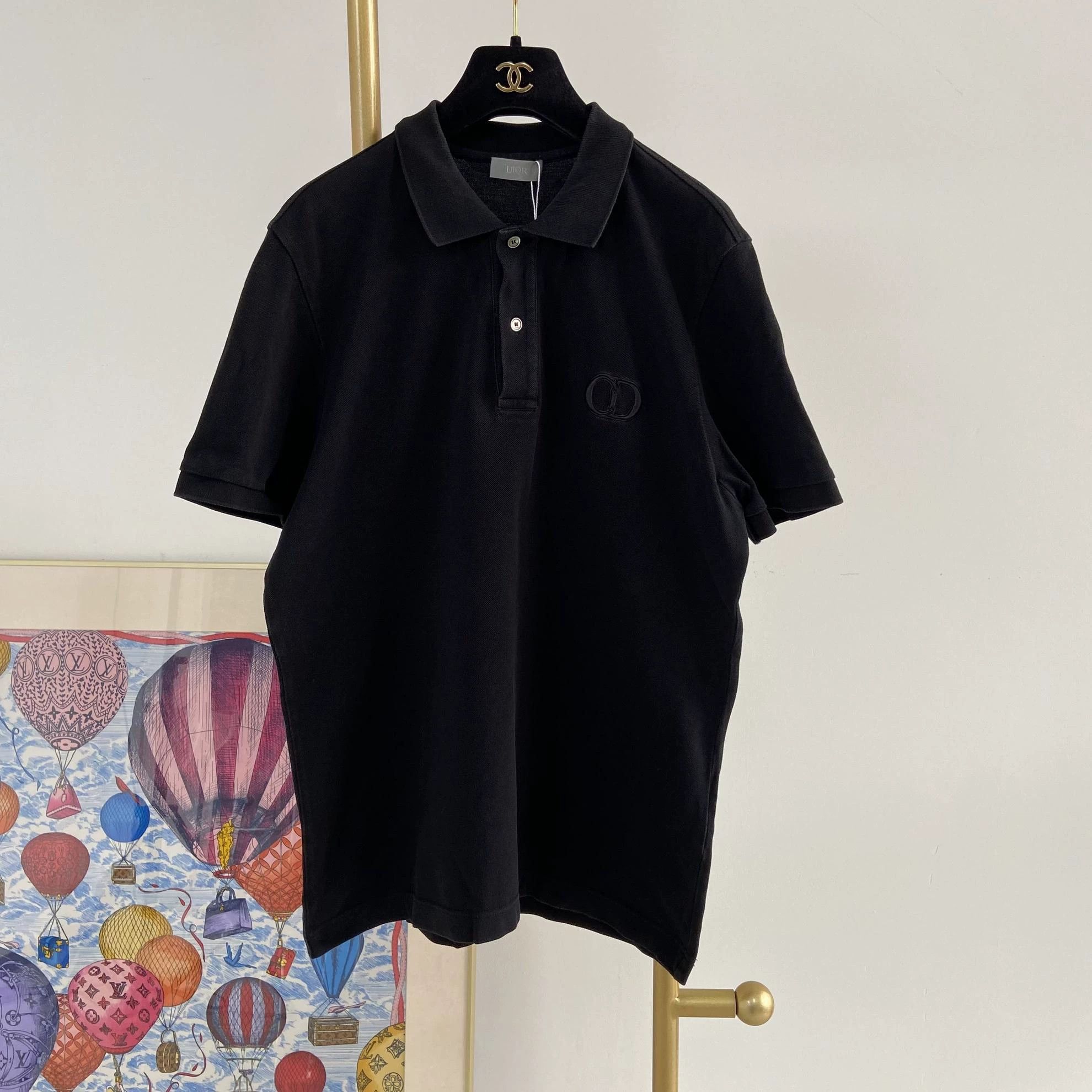 Dior Dior Black Collared Tee L 5153 Size US L / EU 52-54 / 3 - 1 Thumbnail