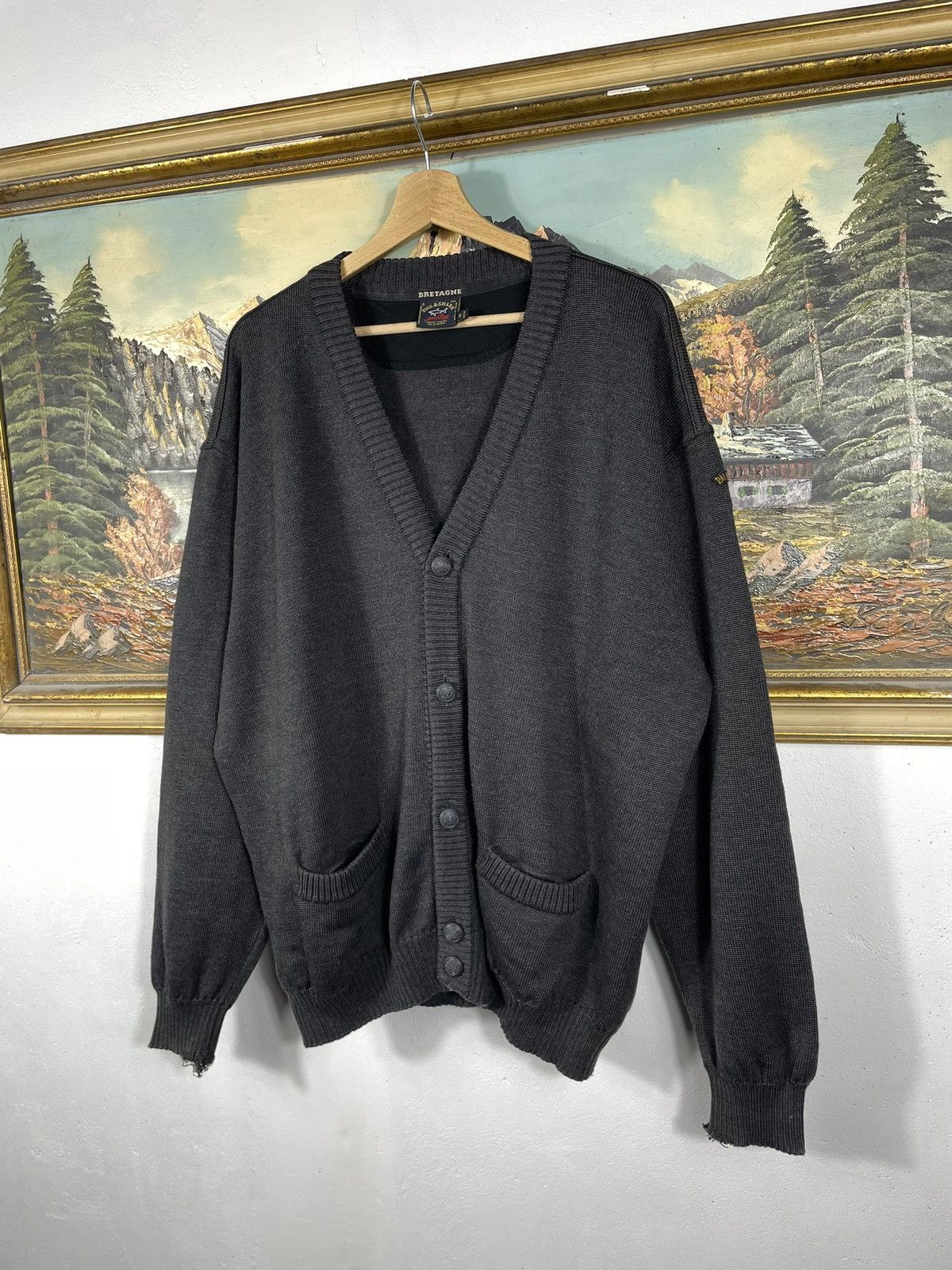Designer × Paul & Shark × Vintage Retro 90s Black Sweater Paul & Shark Pull Knitwear Jumper Size US XXL / EU 58 / 5 - 2 Thumbnail