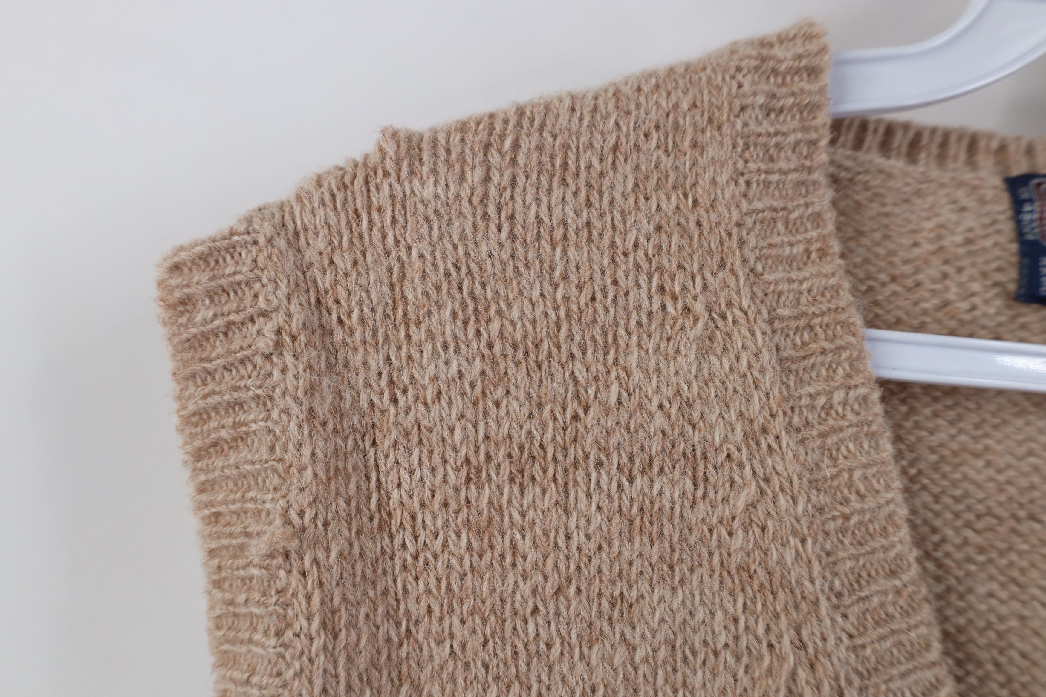 Vintage Vintage 70s Streetwear Shetland Wool Knit Sweater Vest Beige Size L / US 10 / IT 46 - 5 Thumbnail