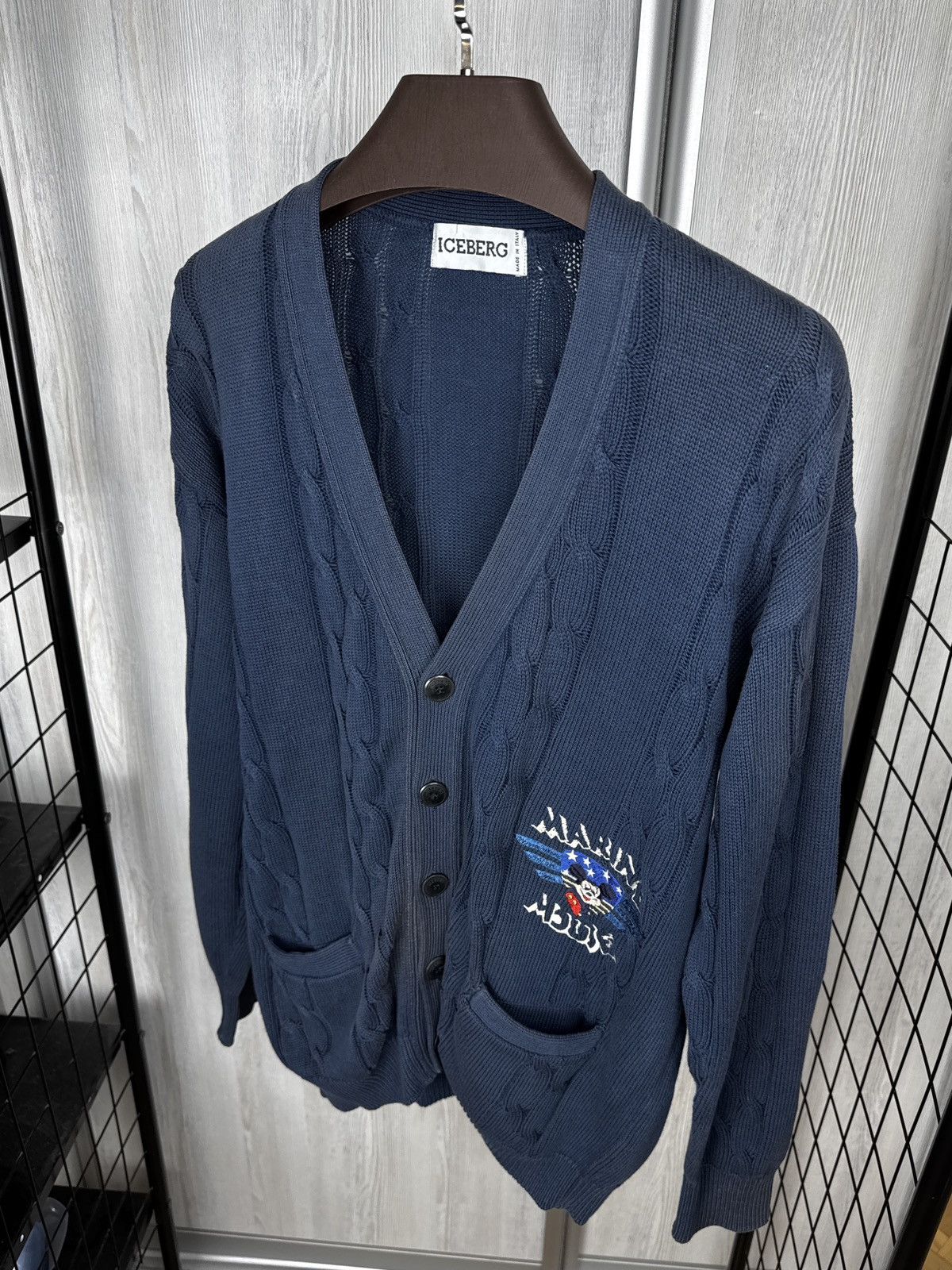 Iceberg ICEBERG Disney Mickey Marine Mouse Cotton faded Cardigan Size US L / EU 52-54 / 3 - 9 Thumbnail