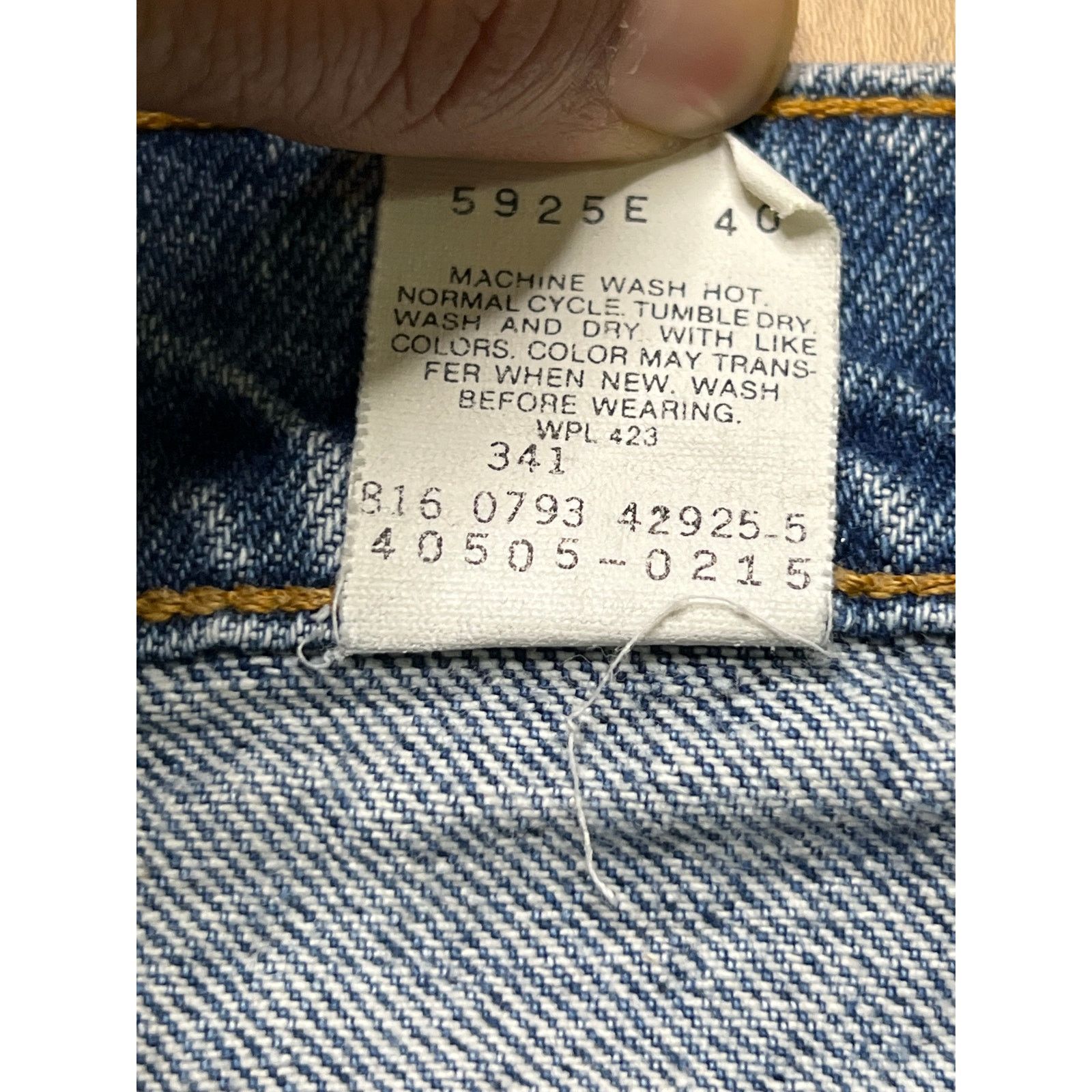 Levi's Vintage Levi’s 505 90s Jeans 32x30 Orange Tab Made Mexico Size US 34 / EU 50 - 5 Thumbnail