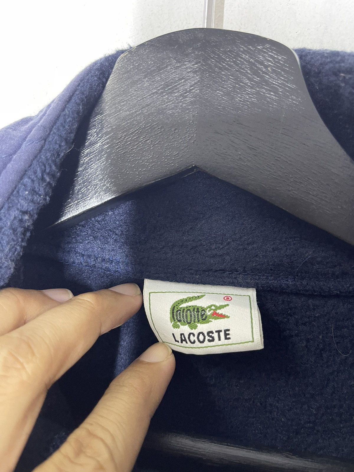 Lacoste Vintage LACOSTE Fleece Sweater Winter Size US XL / EU 56 / 4 - 4 Thumbnail