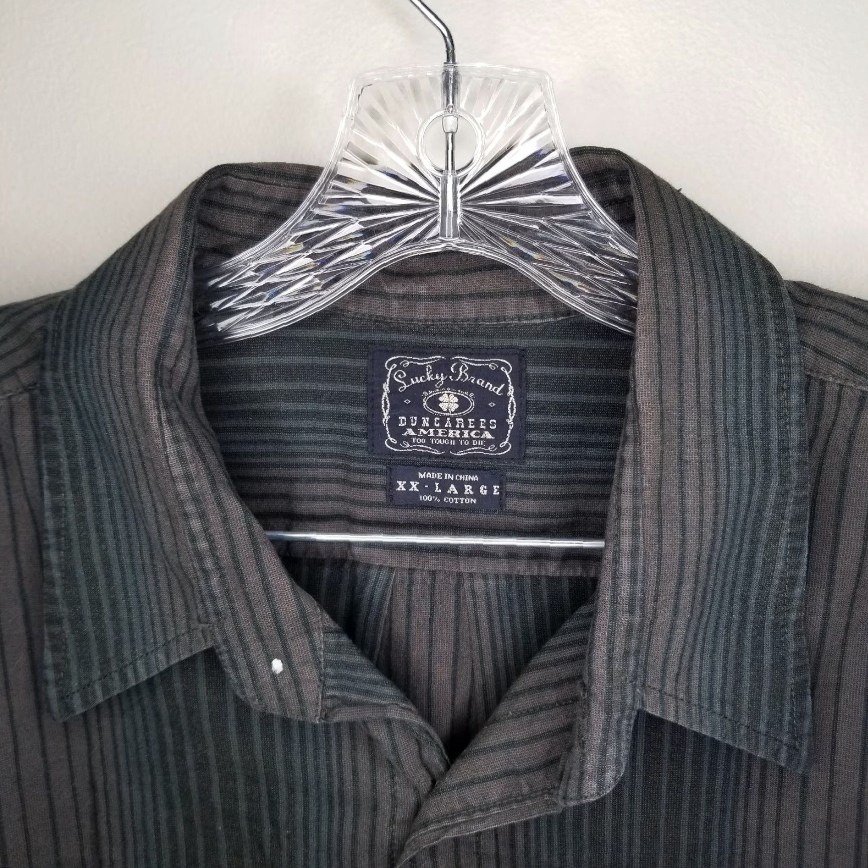 Lucky Brand Lucky Brand Mens Long Sleeve Button-Up Shirt 2XL Green Size US XXL / EU 58 / 5 - 3 Thumbnail