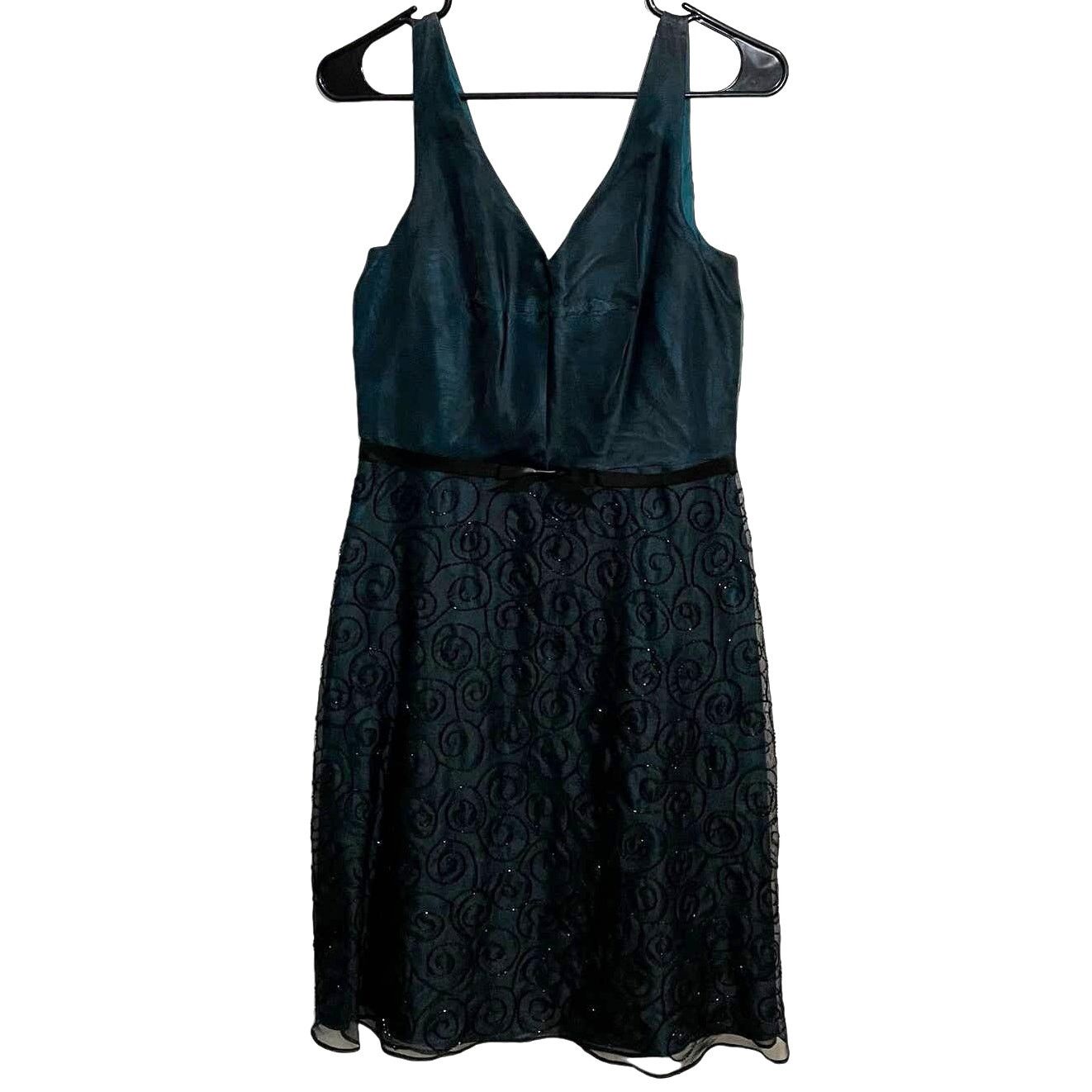 Laundry by Shelli Segal Laundry by Shelli Segal Sleeveless Beaded Silk Dress Teal 8 Size M / US 6-8 / IT 42-44 - 2 Thumbnail
