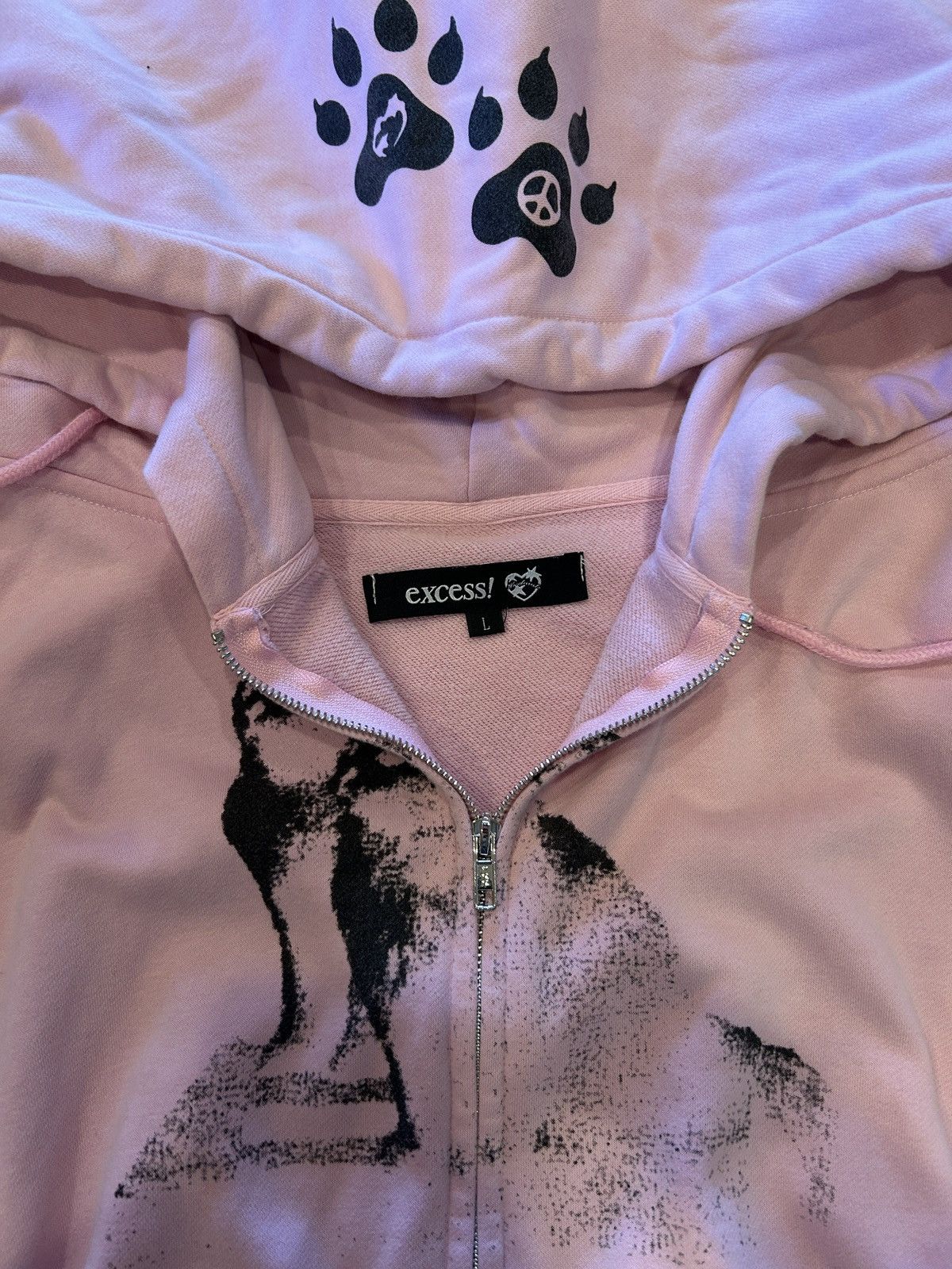 Other Excess! x Wisdumb ‘I Love Cats’ Zip-up Hoodie Size US L / EU 52-54 / 3 - 3 Thumbnail
