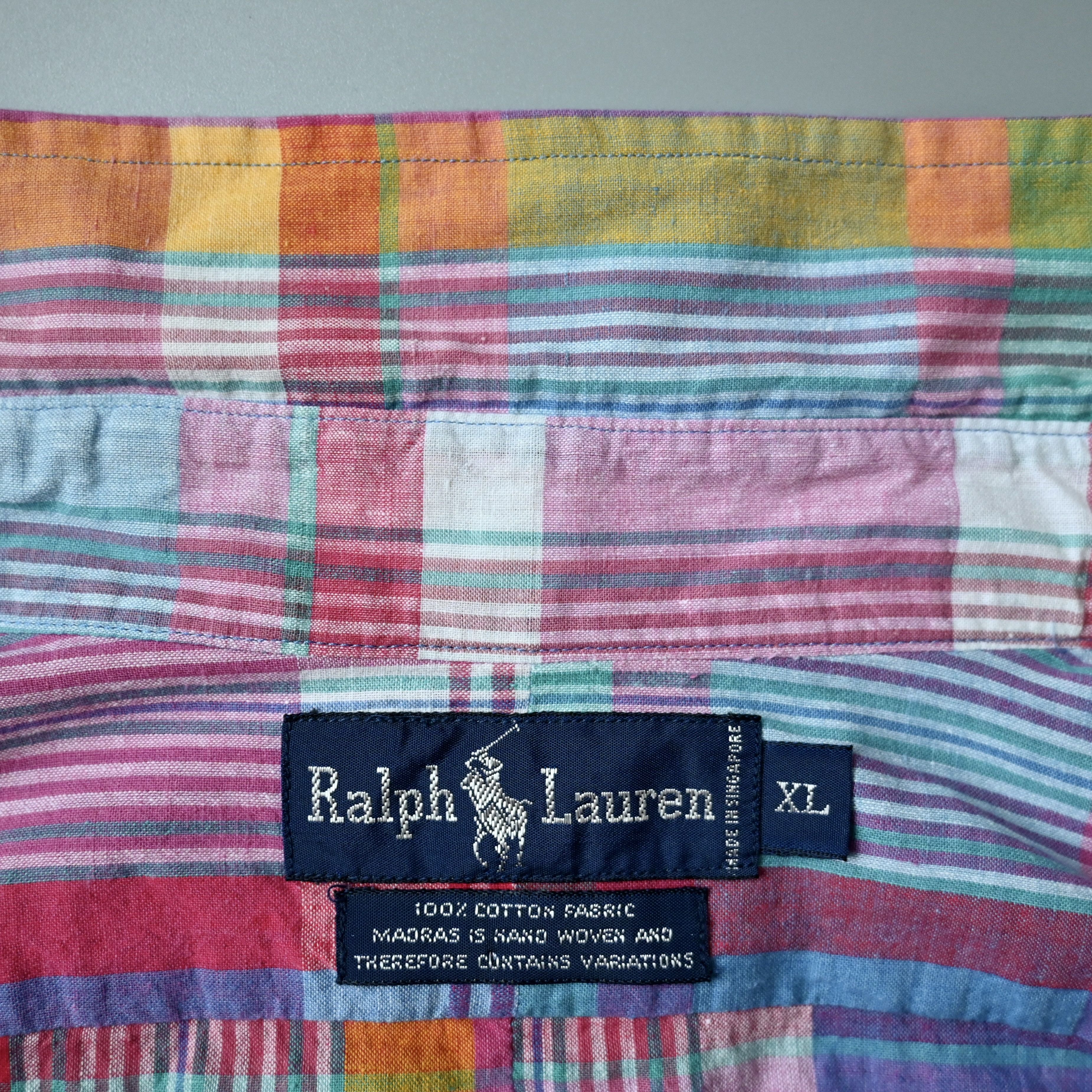 Ralph Lauren 1980s - 90s Ralph Lauren handwoven madras BD shirt Size US XL / EU 56 / 4 - 11 Thumbnail