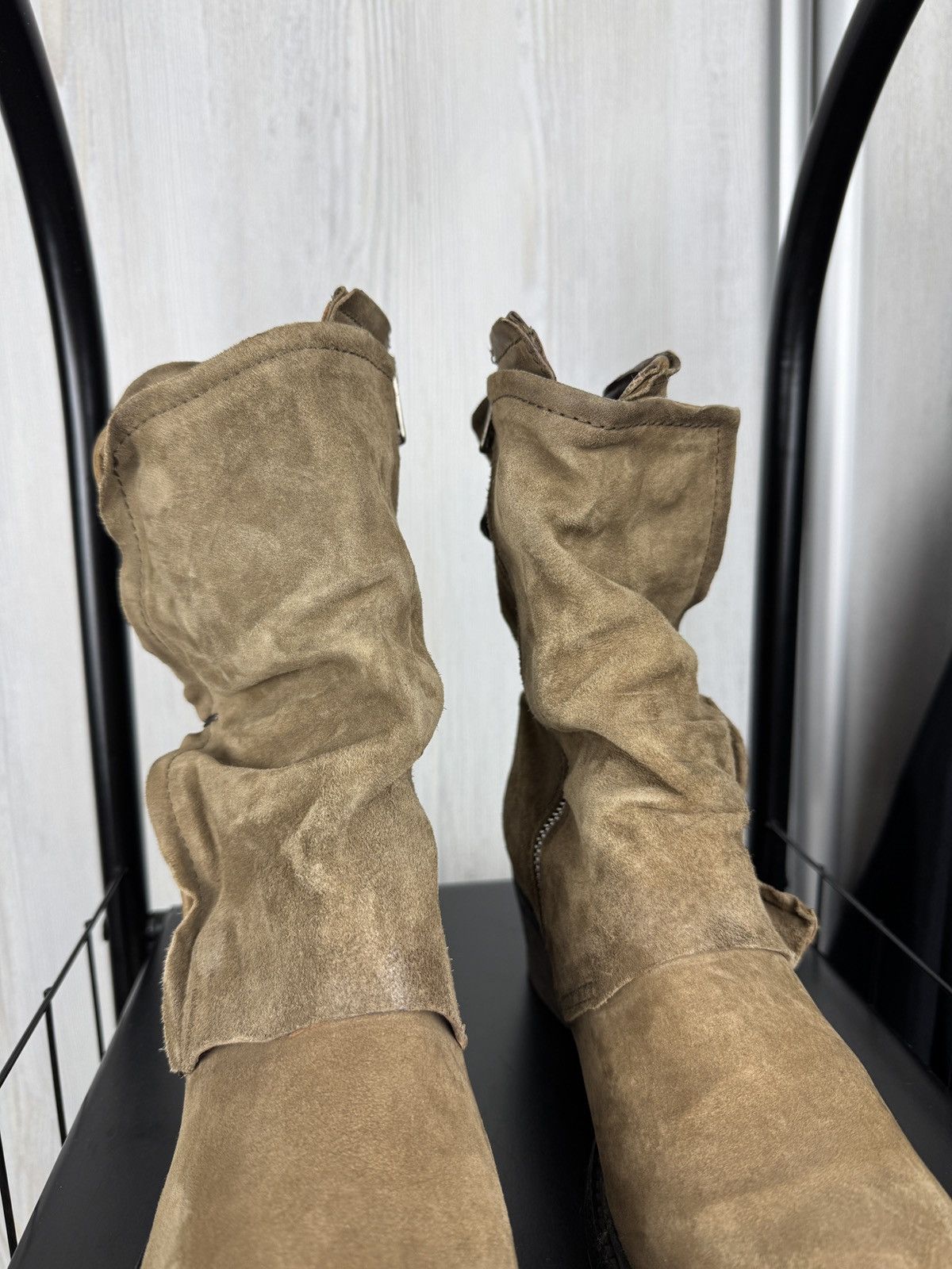 A.S.98 A.S.98 Airstep beige leather suede strap biker boots size 40 Size US 10 / IT 40 - 8 Thumbnail