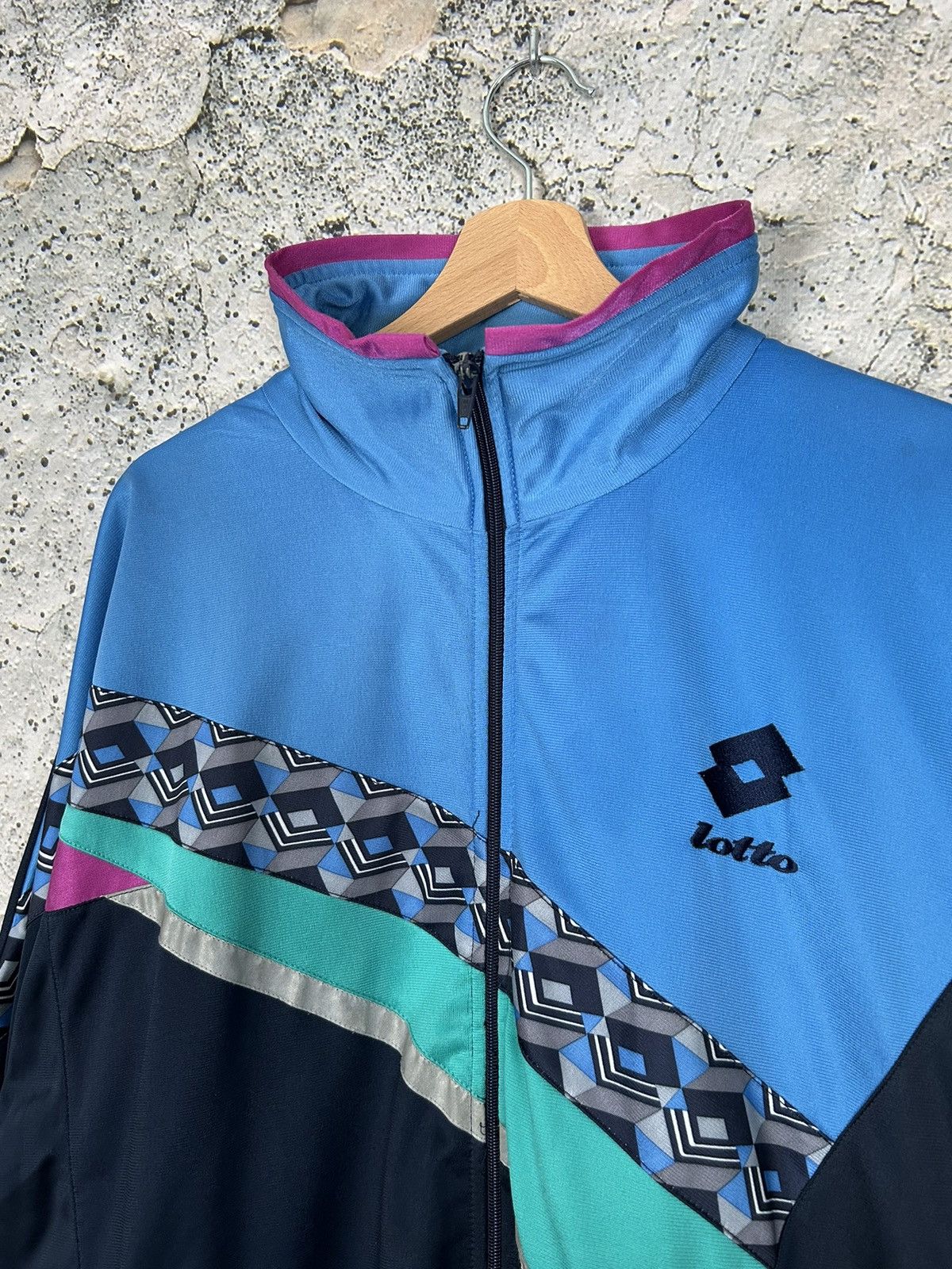 Lotto Sport Vintage Lotto Zip Up Sweatshirt Nylon Sportswear 90s Hype Size US XL / EU 56 / 4 - 3 Thumbnail