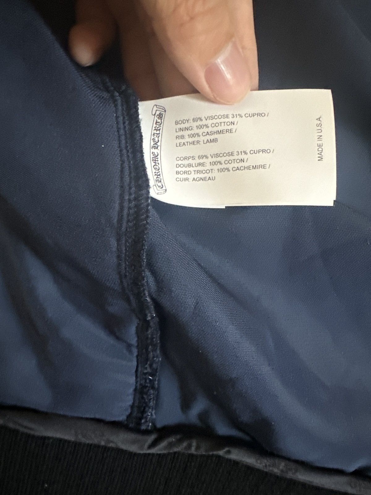 Chrome Hearts Chrome Hearts Navy Velour Jacket “So It Goes” Size US L / EU 52-54 / 3 - 3 Thumbnail