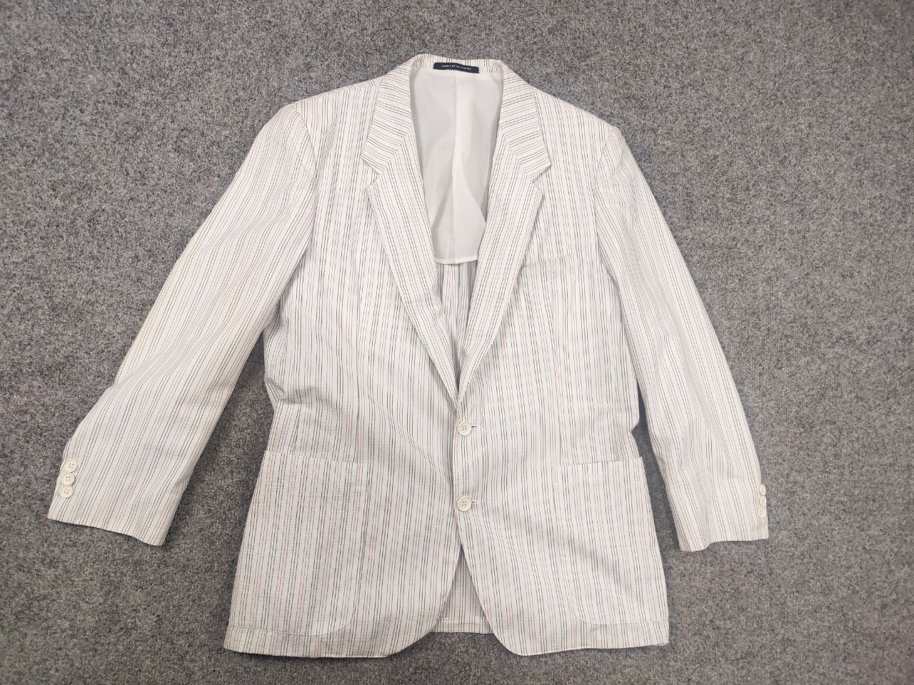 Yves Saint Laurent Vintage 80's Yves Saint Laurent France striped Blazer Jacket Size US M / EU 48-50 / 2 - 2 Thumbnail