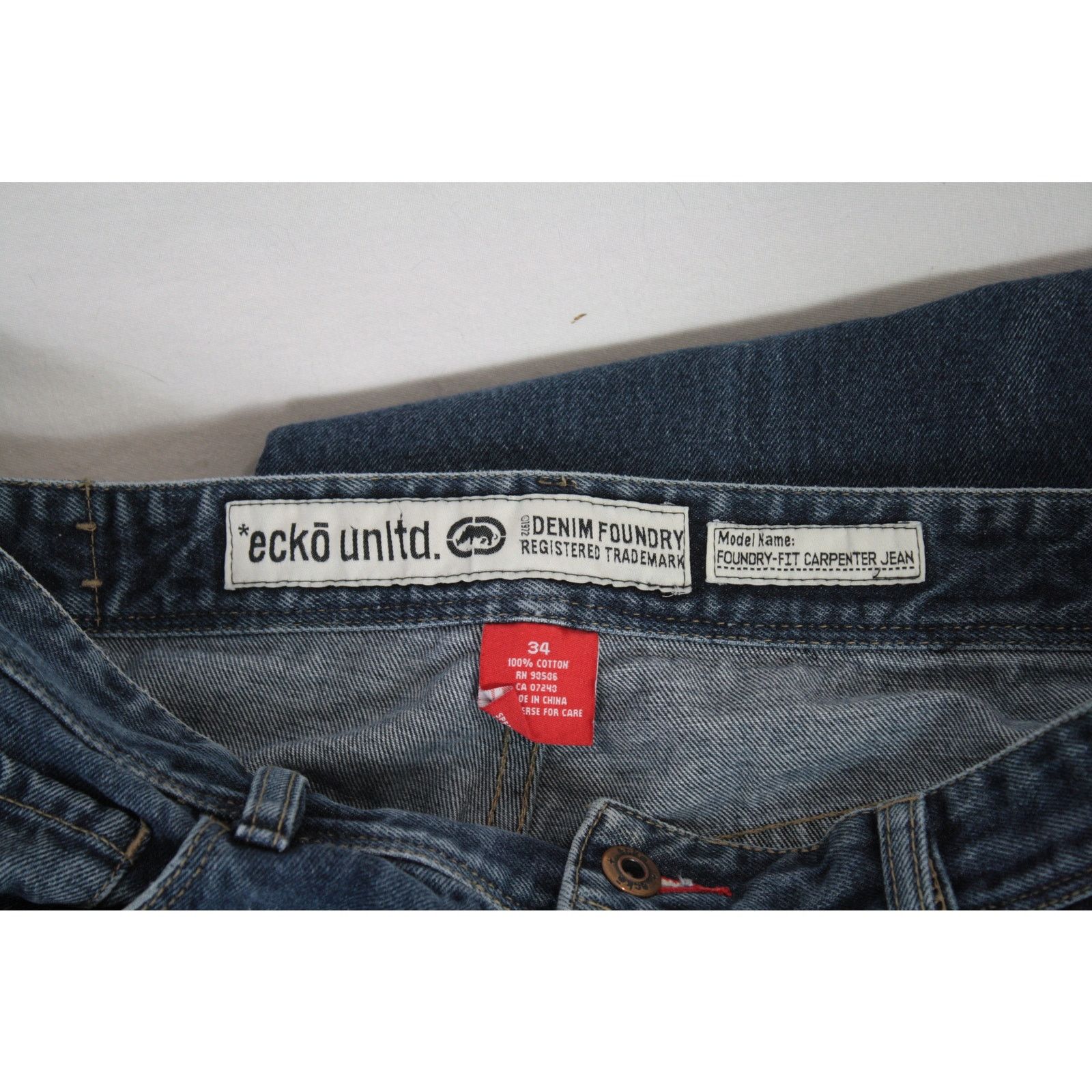 Ecko Unltd. × Vintage Vintage ECKO UNLTD Baggy Carpenter Jeans 34 Wide Leg Skater Size US 34 / EU 50 - 7 Thumbnail