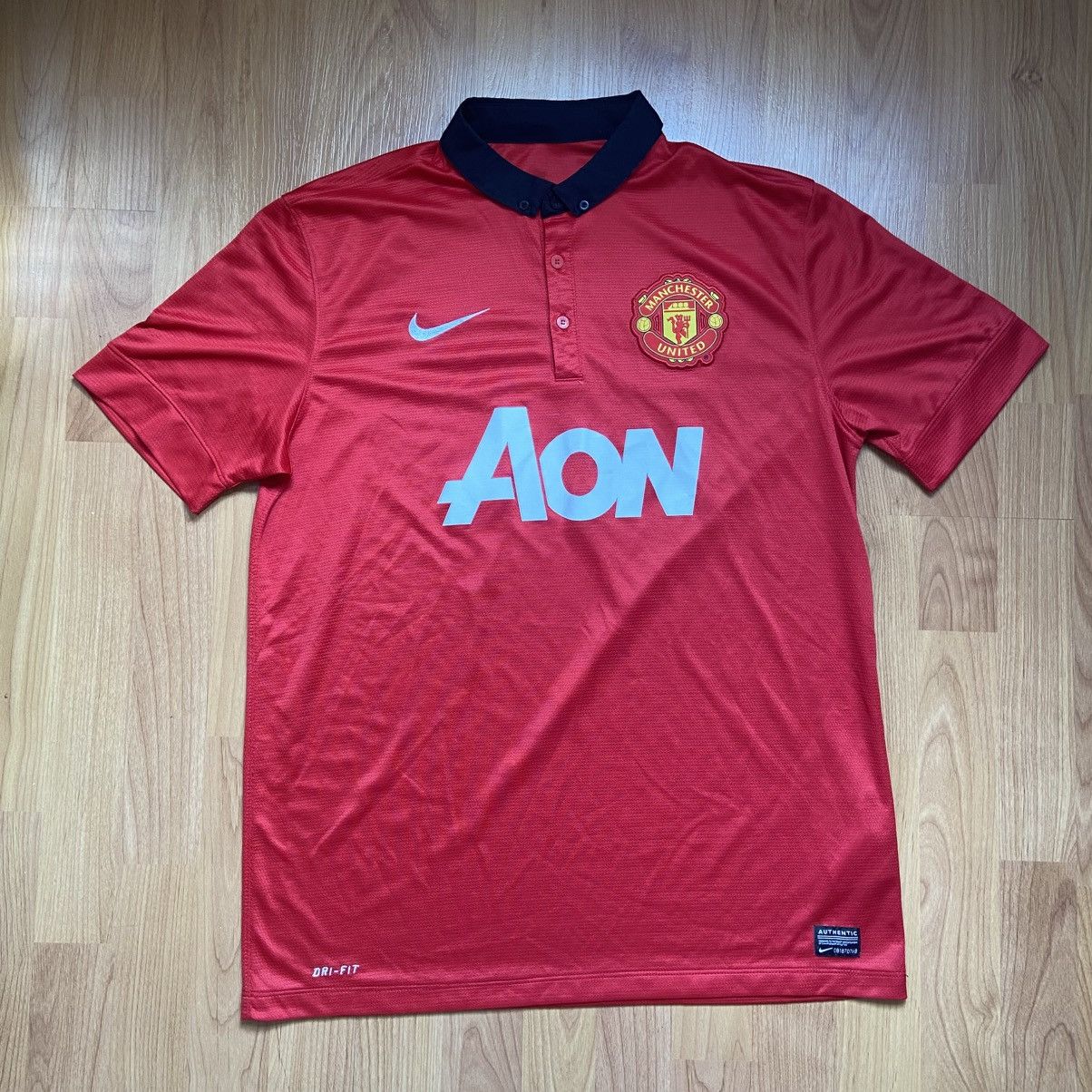 Nike Nike Manchester United 13/14 Aon Logo Soccer Jersey Men’s L Size US L / EU 52-54 / 3 - 1 Thumbnail