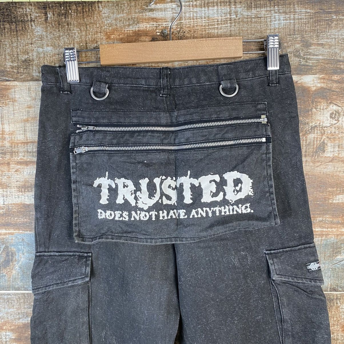 Japanese Brand DL Slash Number Black Cargo Multipocket Pants #C1258 Size 27" / US 4 / IT 40 - 4 Thumbnail