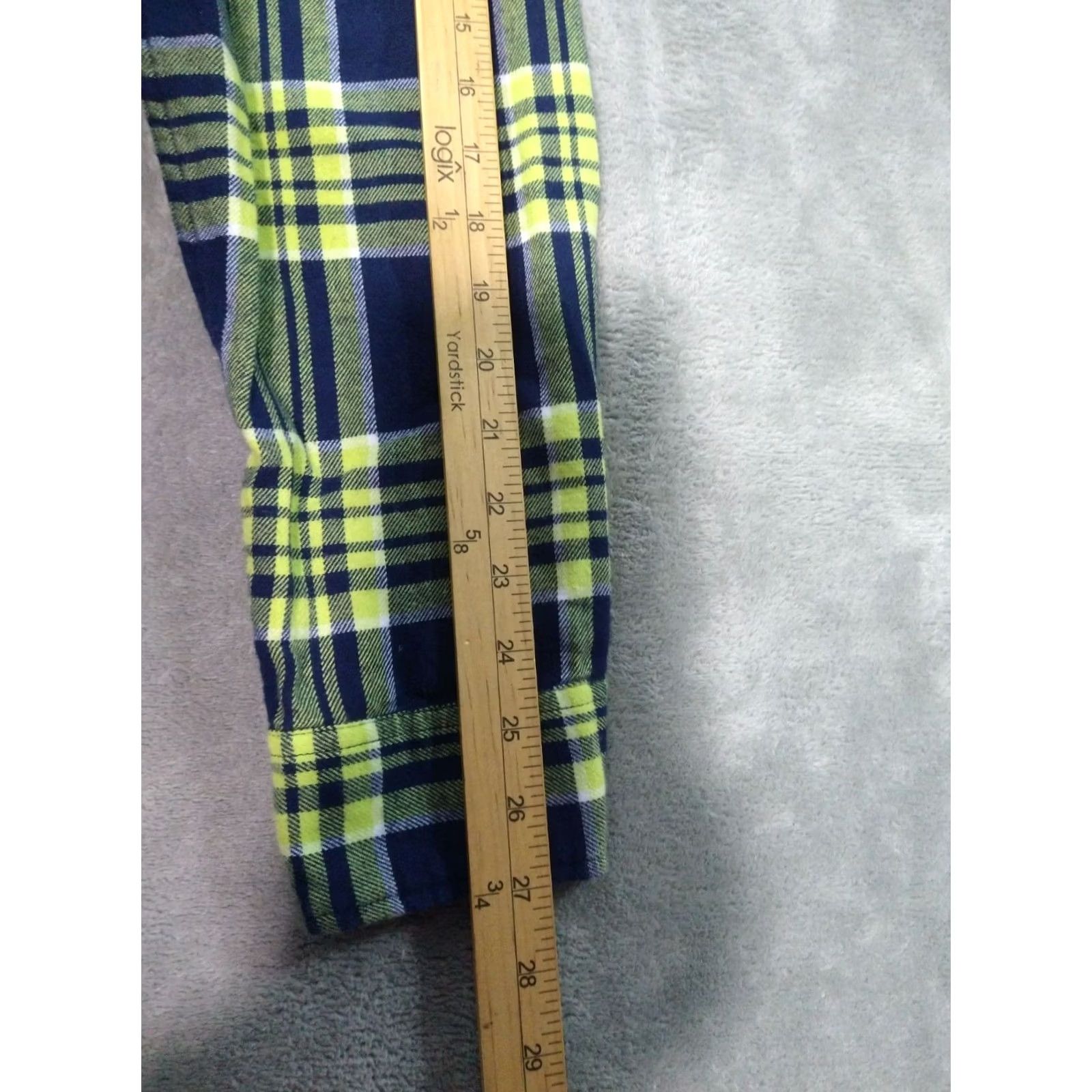American Eagle Outfitters American Eagle Shirt Mens XLT Blue Yellow Plaid Flannel Classic Fit Button Down Size US XL / EU 56 / 4 - 6 Thumbnail