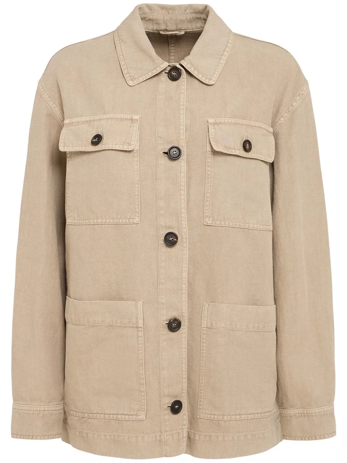 Brunello Cucinelli BRUNELLO CUCINELLI Brown Ctn/Linen Jacket New Size M / US 6-8 / IT 42-44 - 1 Thumbnail