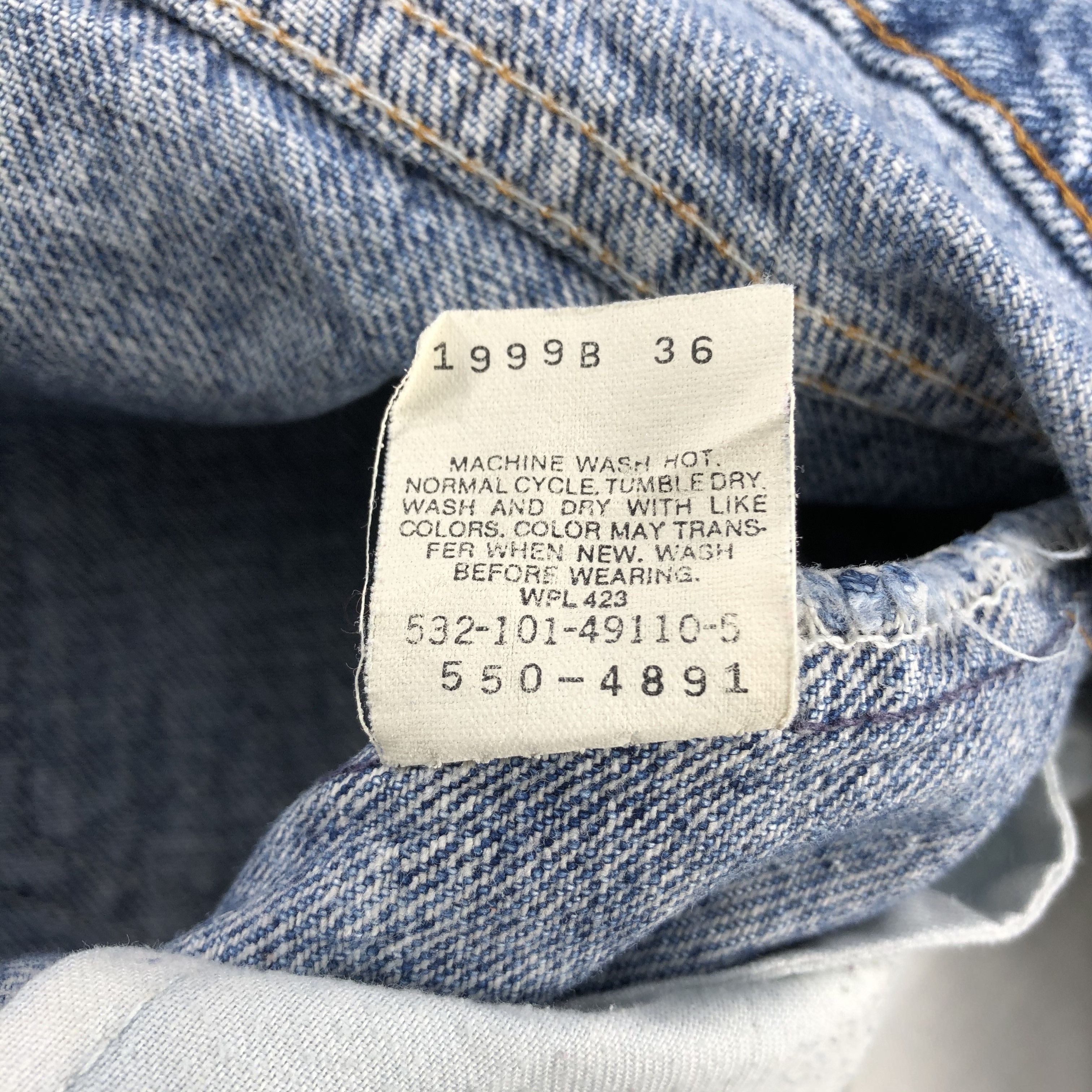 Levi's Vintage Levis 550 Jeans Light Washed Denim-J1034 Size US 36 / EU 52 - 11 Thumbnail