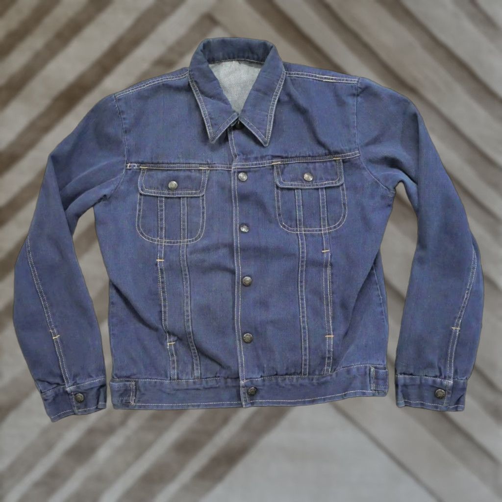 Denime VINTAGE Hi Gear Jacket Womens M Blue Denim Trucker Snap 70s Size 32" / US 10 / IT 46 - 1 Thumbnail