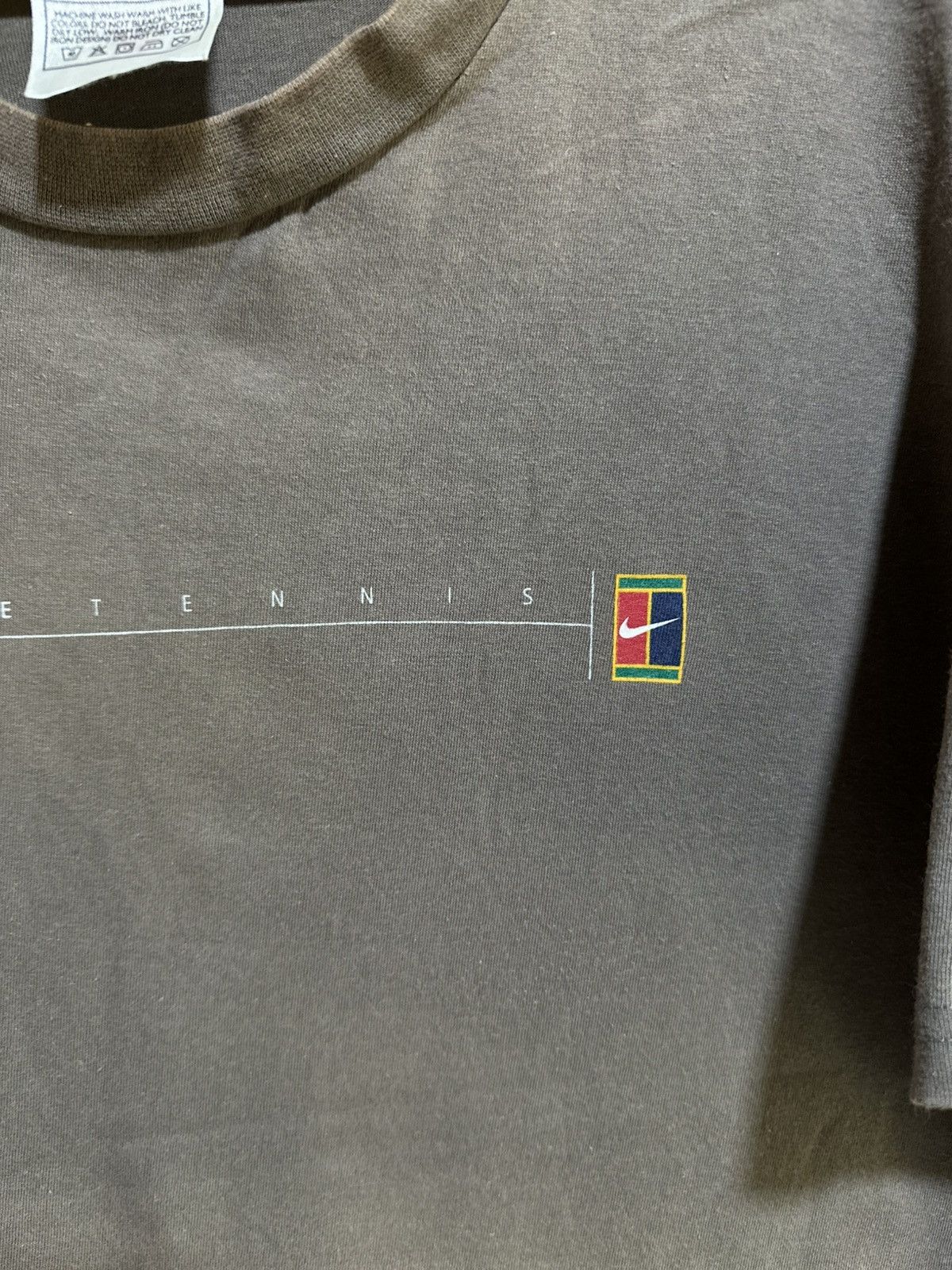 Nike Thrashed Vintage 90s Nike Court Sun Faded Tee Size US XL / EU 56 / 4 - 4 Thumbnail