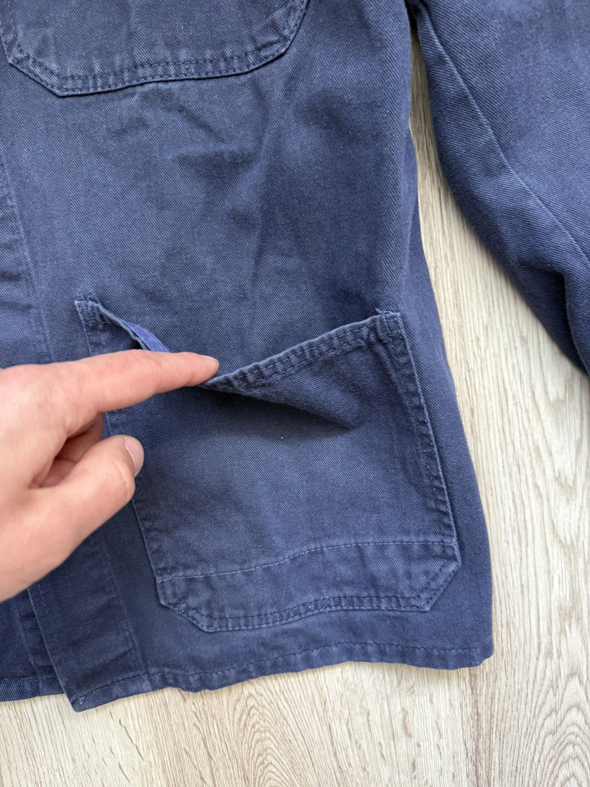 Other Vintage Worker Chore Jacket Blue Workwear French Style Size US M / EU 48-50 / 2 - 5 Thumbnail