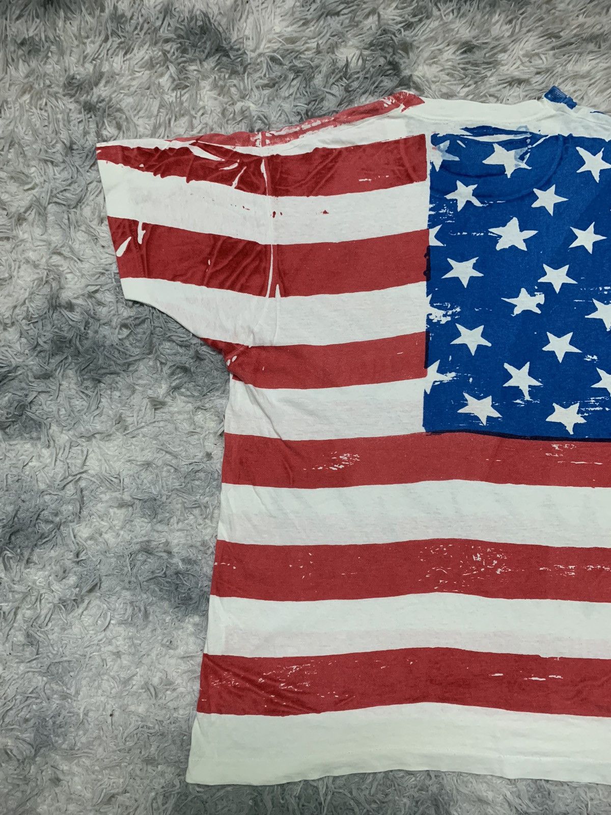Vintage 80s GOD BLESS AMERICA FULLPRINT T SHIRT Size US L / EU 52-54 / 3 - 8 Thumbnail