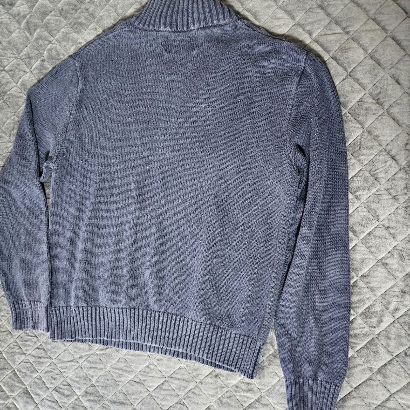 Vintage American Living Sweater Men L Mock Neck 1/4 Zip 100% Cotton Blue Knit Pattern Fair Isle Vintage No Size US L / EU 52-54 / 3 - 6 Thumbnail